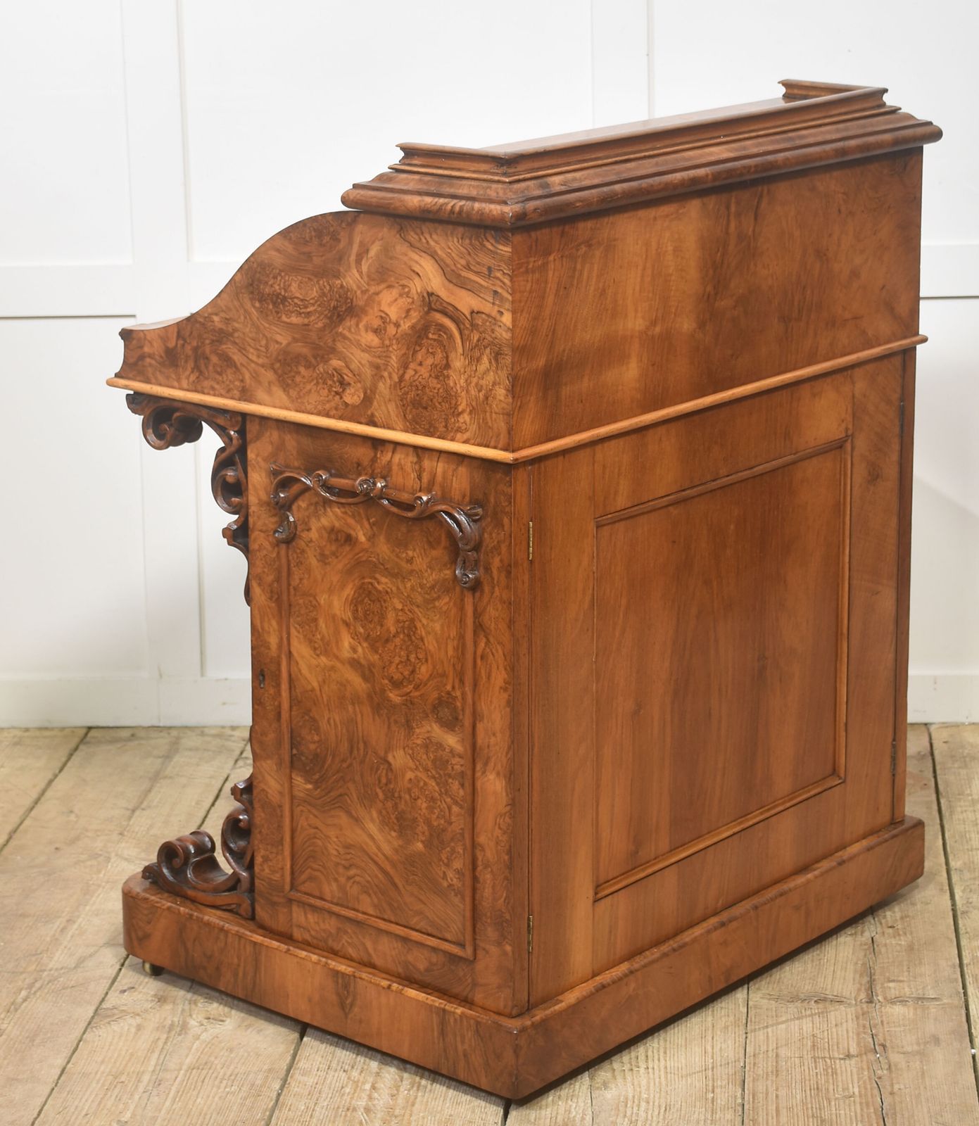 Burr Walnut Pop Up Davenport Desk photo for sale