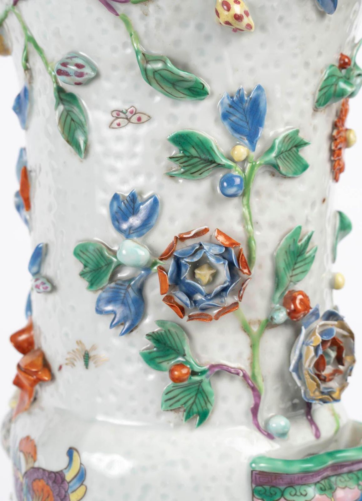 Vase In Glazed Porcelain In The Chinese Style. photo vintage