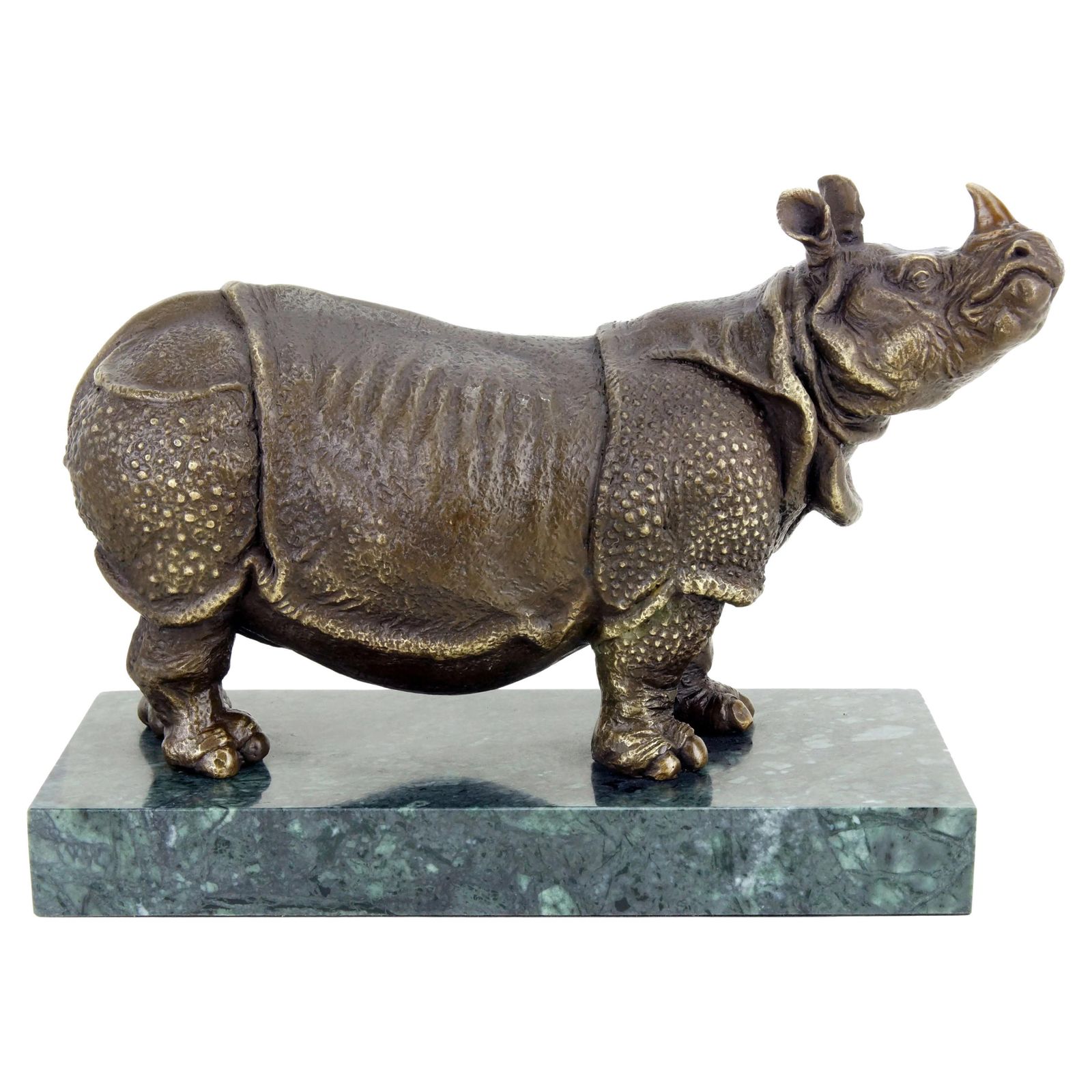 Statue Of Rhinoceros, Bronze Sculpture In The Style Of Rembrandt Bugatti