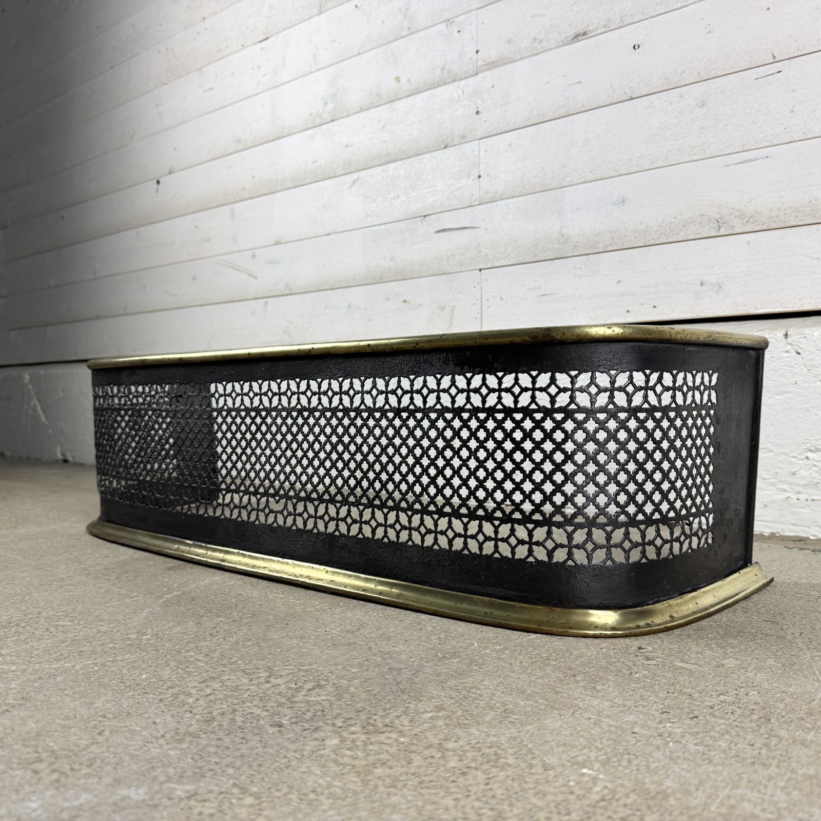 Small Victorian Iron And Brass Fender photo buy