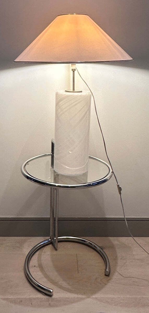 1980s ‘Misty’ Torben Jorgensen For Holmegaard Cylindrical Opaque Swirled Glass Table Lamp Inc Shade photo 675.0