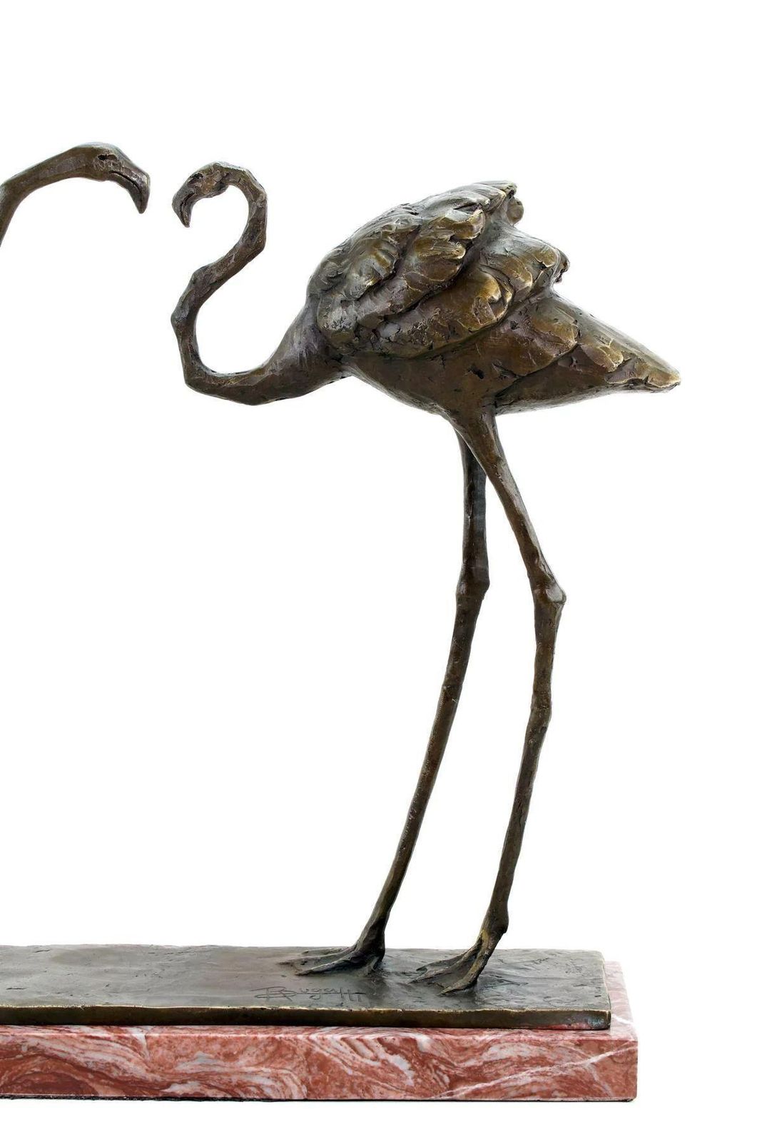 photo furniture Bronze Statue Of Two Pink Flamingos In The Style Of Rembrandt Bugatti