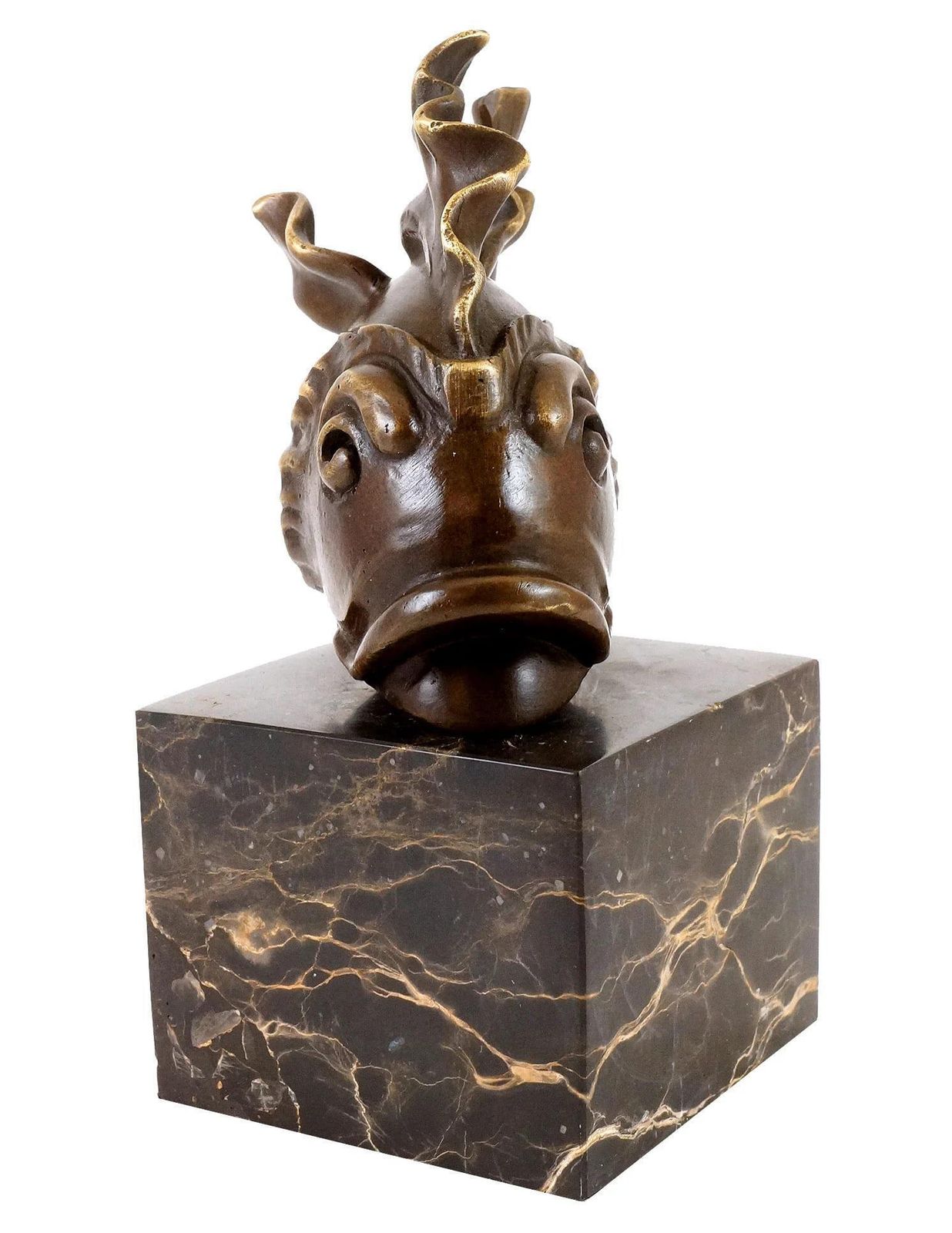Cute Goldfish   Exquisite Bronze Animal Figurine photo 1444.0