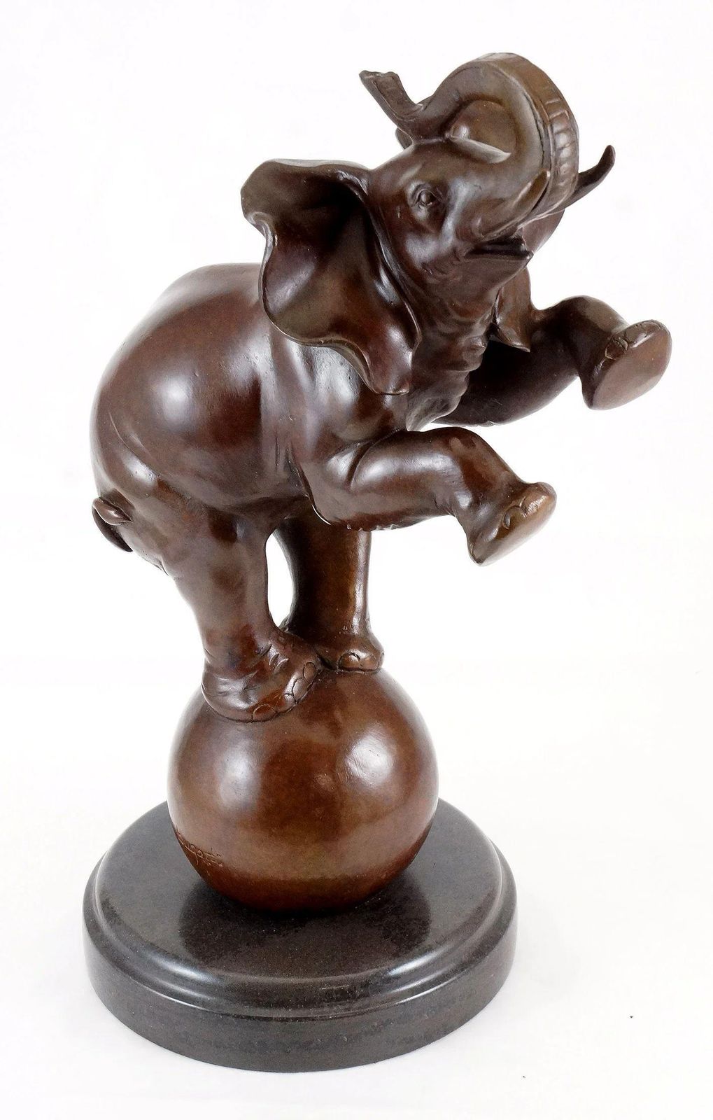 photo for sale Rembrandt Bugatti In The Style Of Elephant On Ball And Ball, Animal Sculpture In Bronze