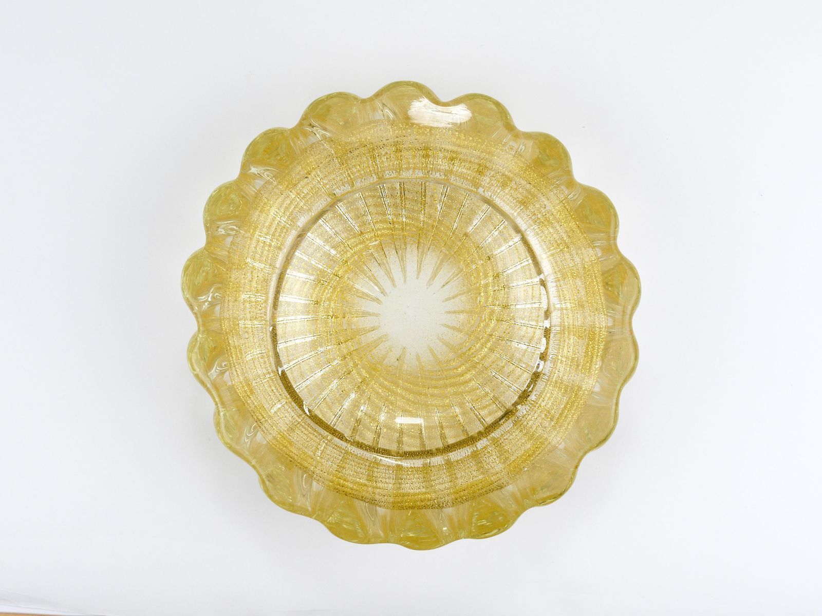 Ercole Barovier & Toso Cordonato D’oro Golden Murano Glass Bowl, Italy, 1960s photo vinterior