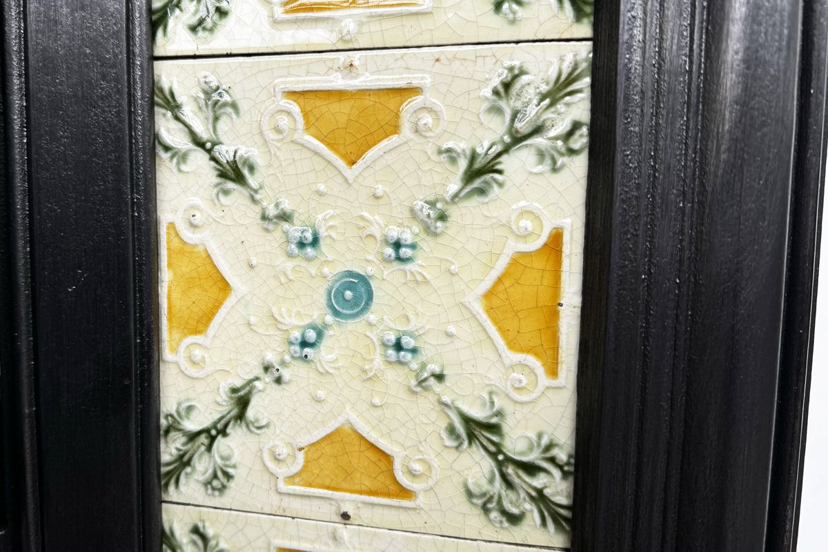Antique Late Victorian Cast Iron And Tiled Combination Fireplace photo vinterior