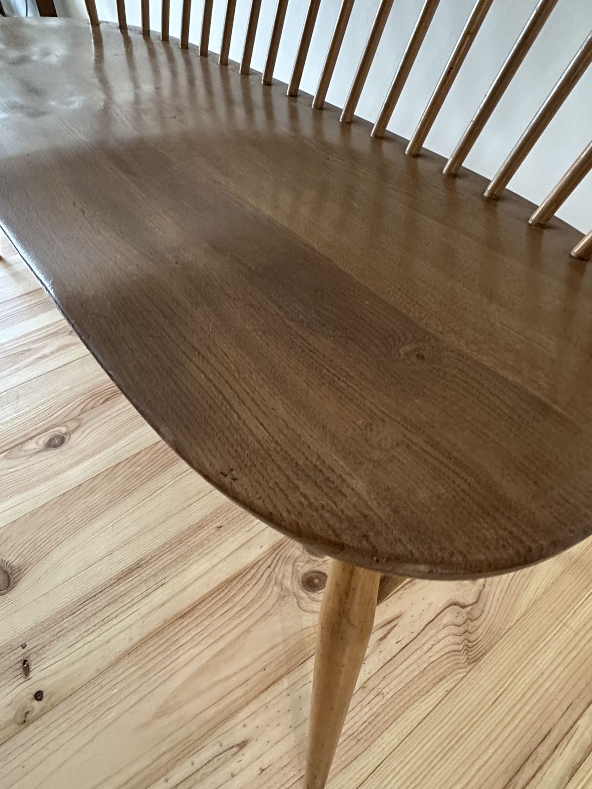 photo for sale Vintage Ercol Love Seat Model 450 Ercol Natural Finish Elm