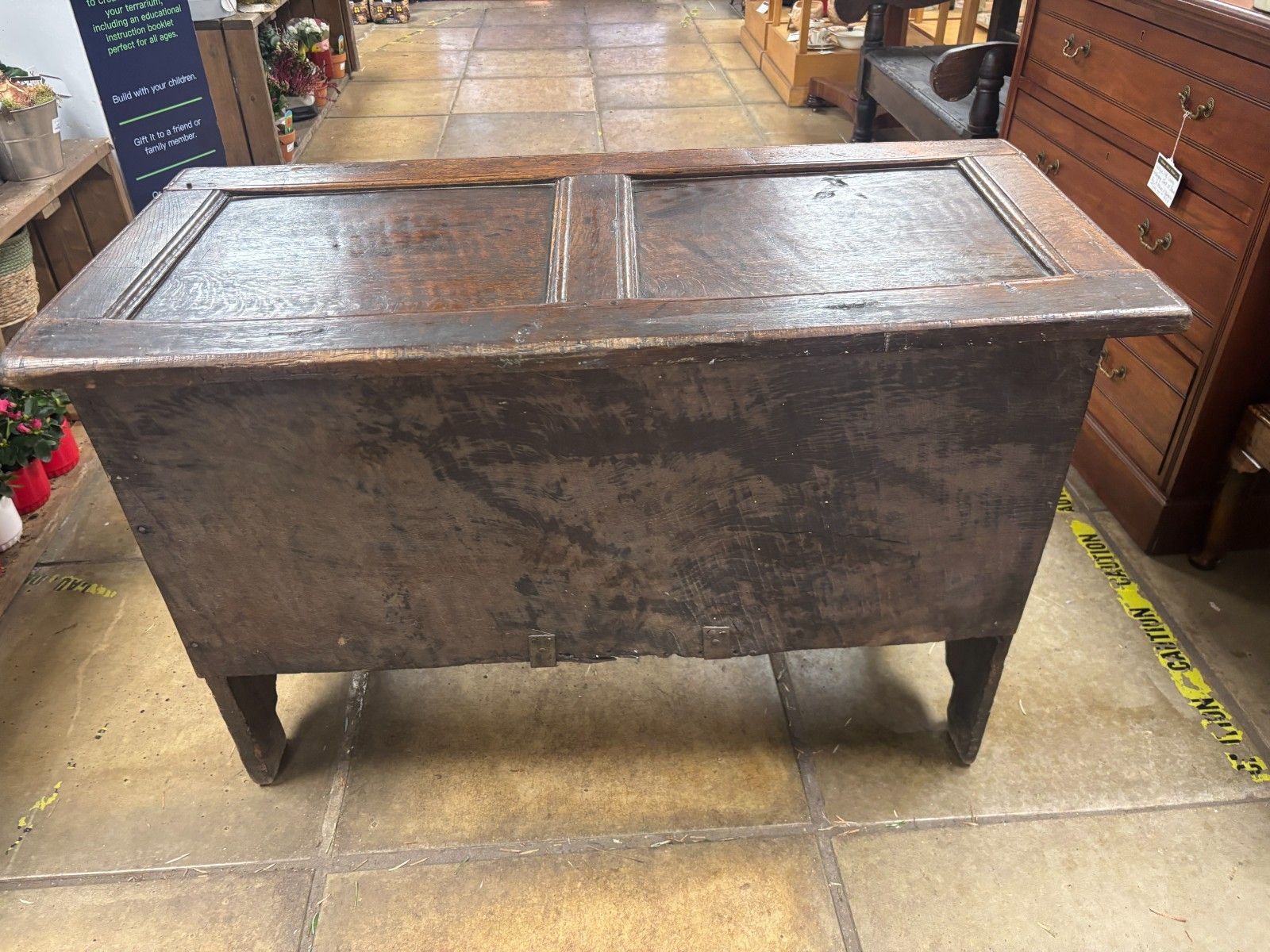 Antique 17th Century Oak Coffer As Found photo buy
