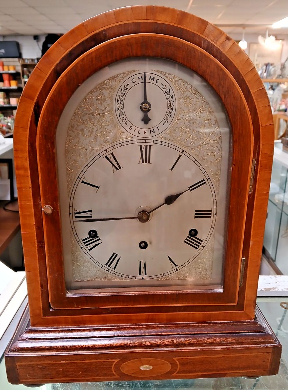 Antique German Kienzle Mantle Clock With 5 Bars Westminster Chime Mahogany Case photo buy