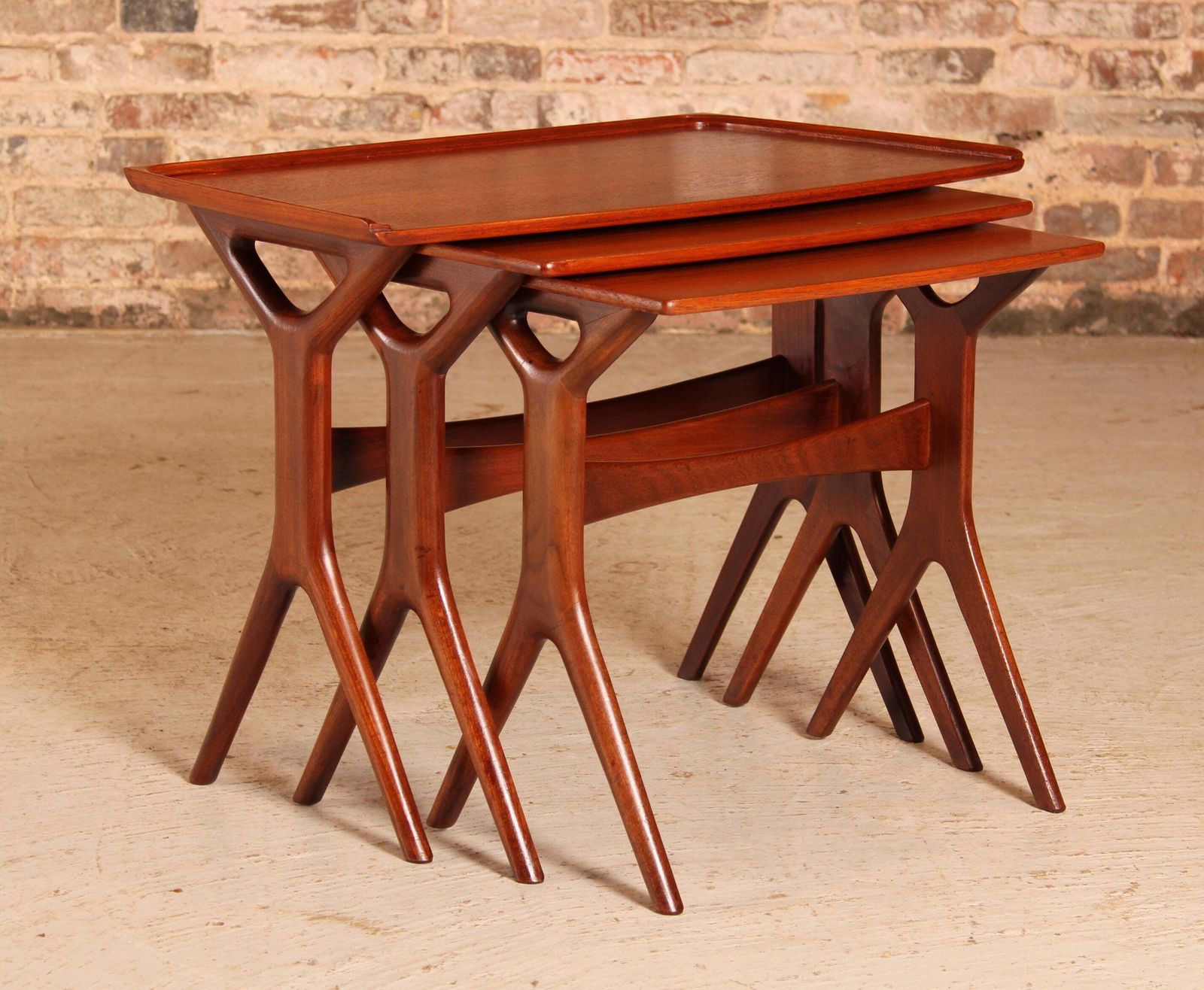 Danish Mid Century Teak Nest Of Tables By Johannes Andersen For Cfc Silkeborg, Circa 1960s photo furniture