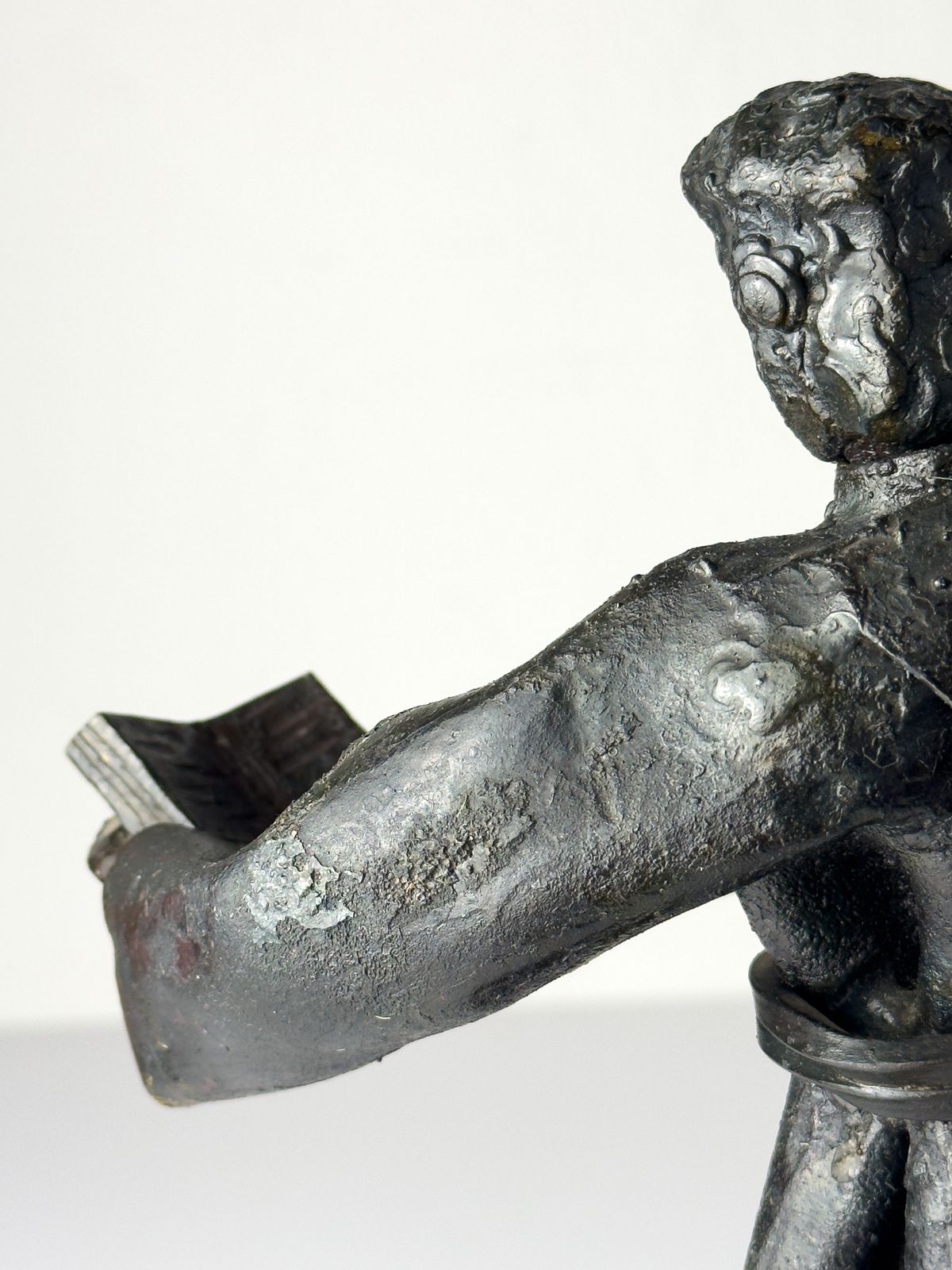 Art Vintage Brutalist Sculpture "Monk" By Salvino Marsura, Italy 1970s photo