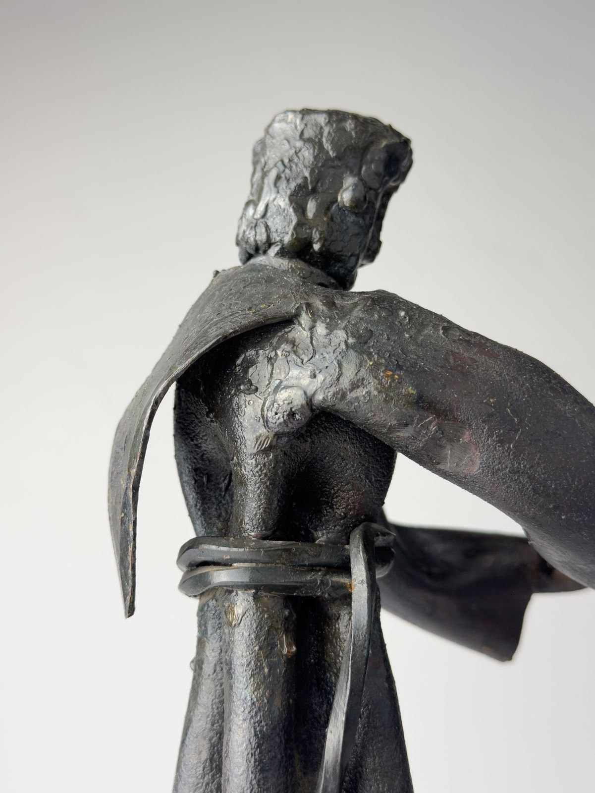 photo vintage Vintage Brutalist Sculpture "Monk" By Salvino Marsura, Italy 1970s