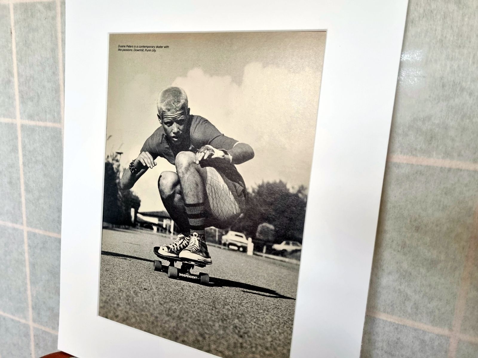 Skate Culture Photo Page, 1980s Skateboarding Print, Duane Peters Independent Downhill Punk City, Action Sports Wall Art, Old School Decor photo buy