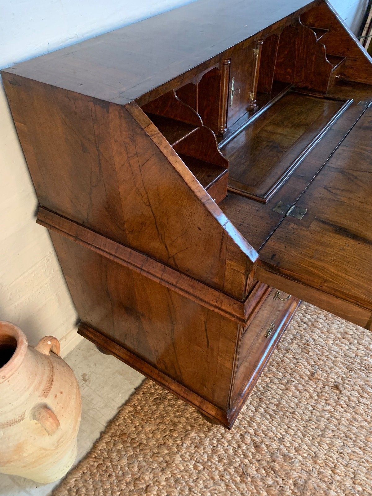 1950.0 Victorian Burr Walnut Bureau – Beautiful Condition | 19th Century photo