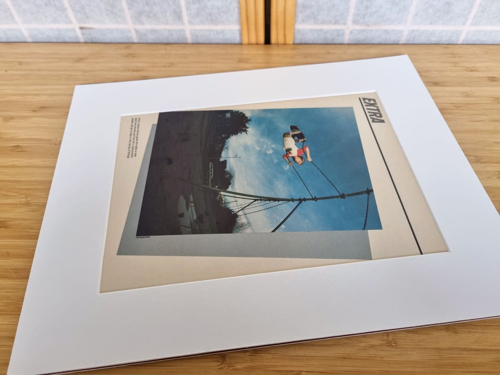 Vintage Skateboard Photo Page, Steve Garcia Swing Fakie Trick, 1980s Ohio Skate Scene, Skate Mag Ephemera photo vinterior