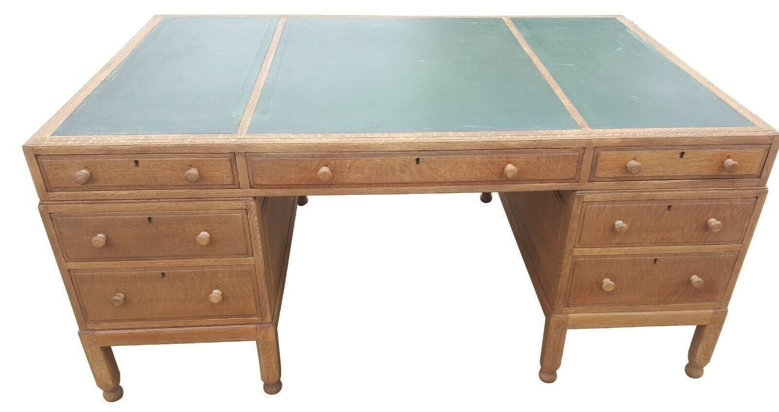 Heals Oak Partners Desk 1920's Heals London photo furniture