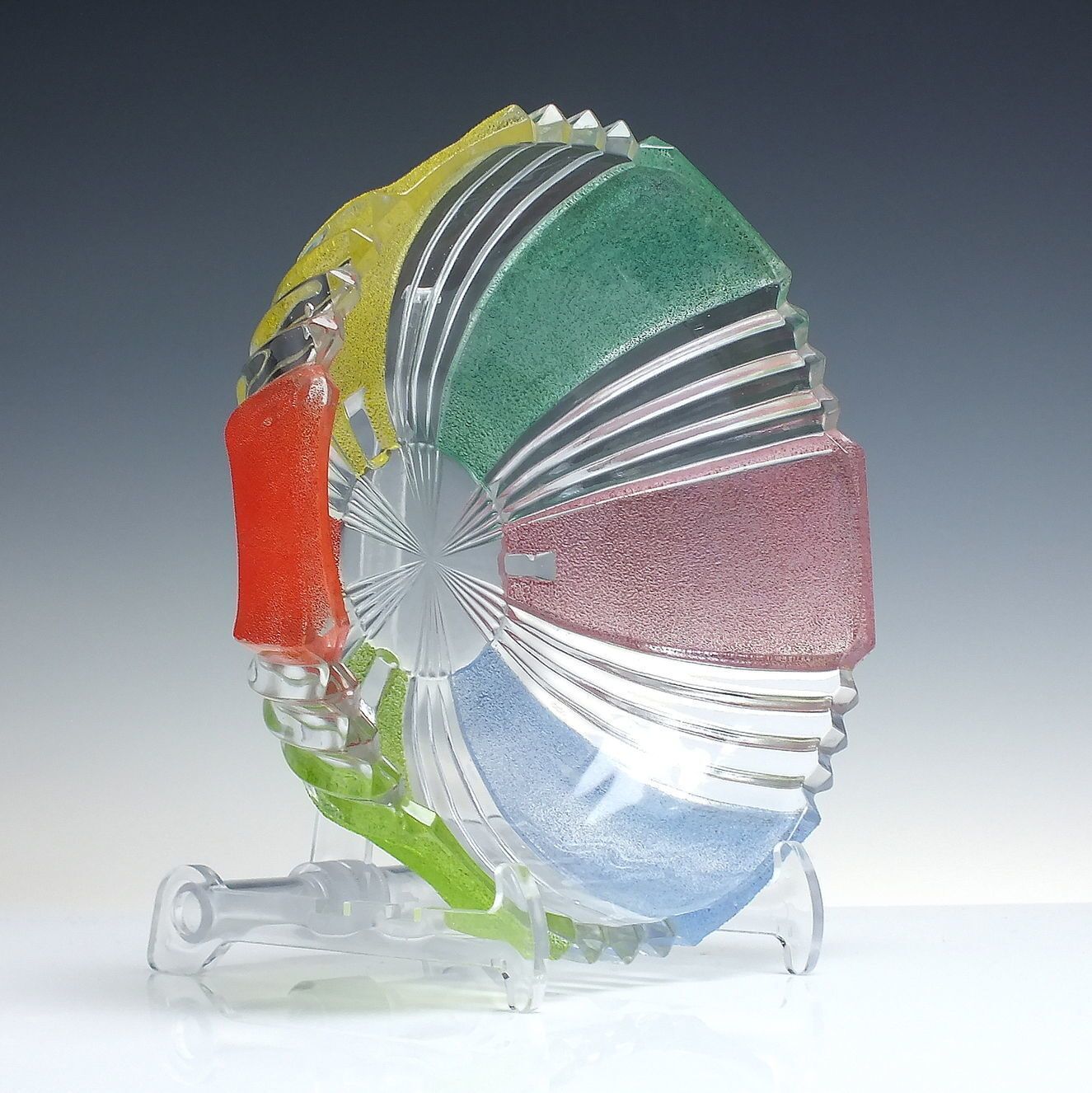 Art Deco Harlequin Glass Dessert Bowl Set C1930 50 photo 140.0