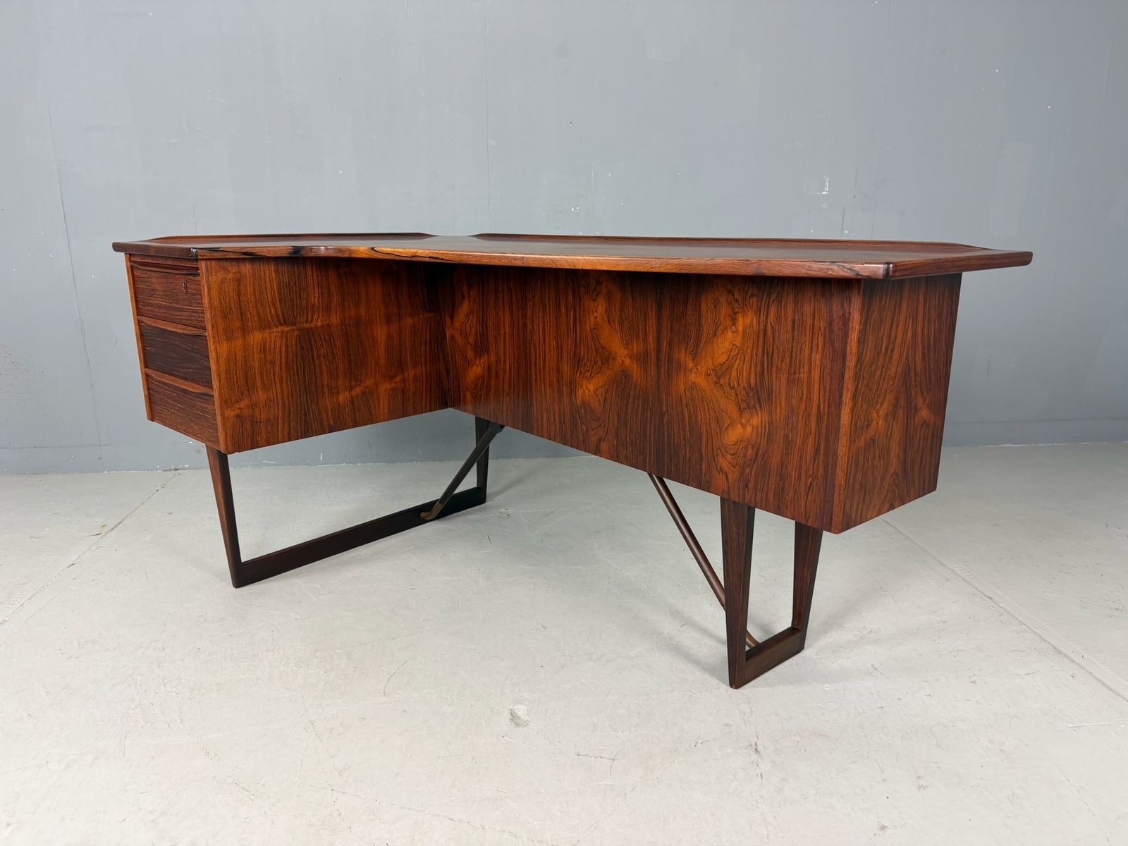 1960s Peter Løvig Nielsen 'Boomerang' Desk Hedensted Møbelfabrik photo vintage
