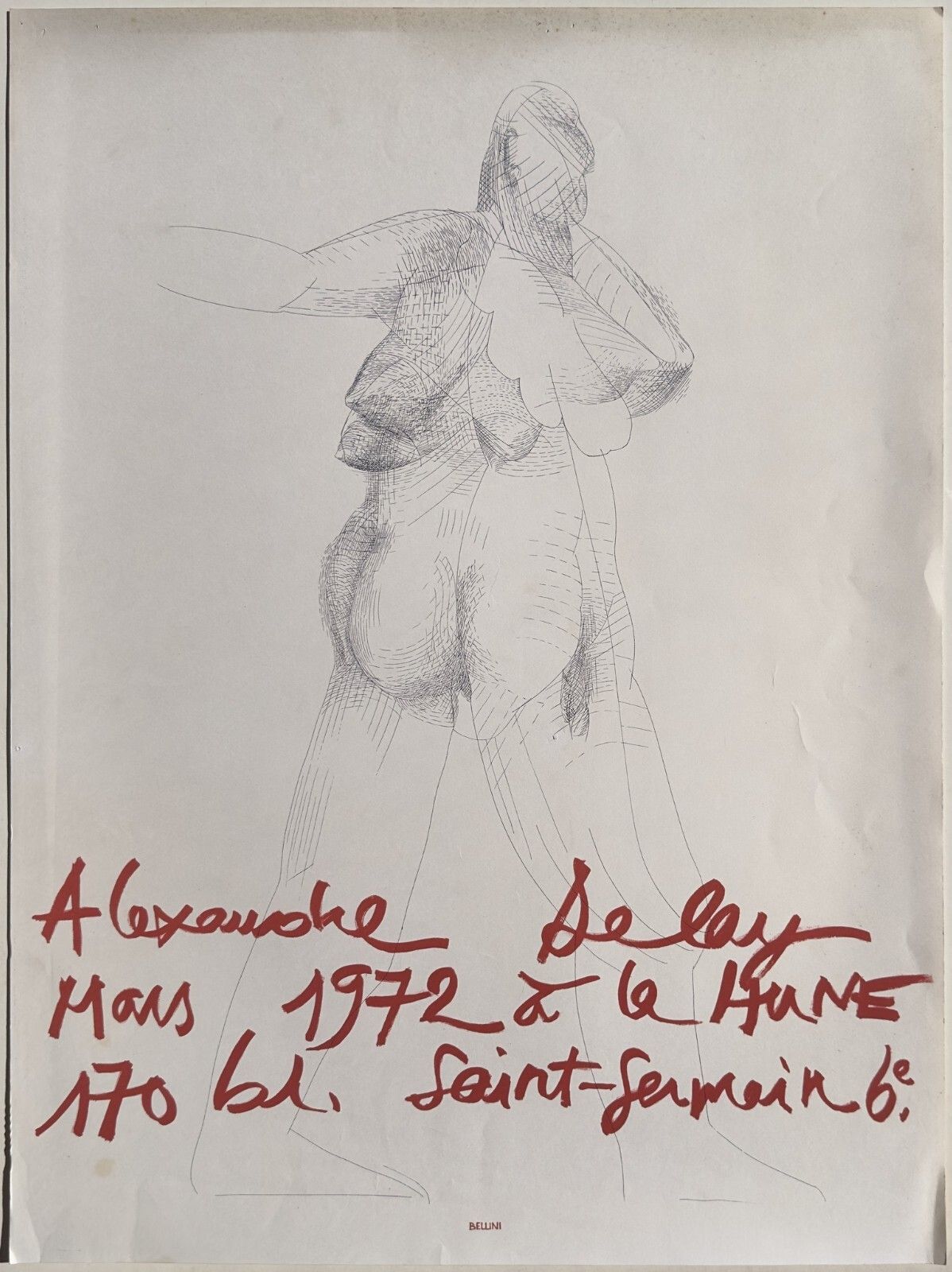 Alexandre Delay Original Poster Poster Signed Board Expo La Hune Paris 72