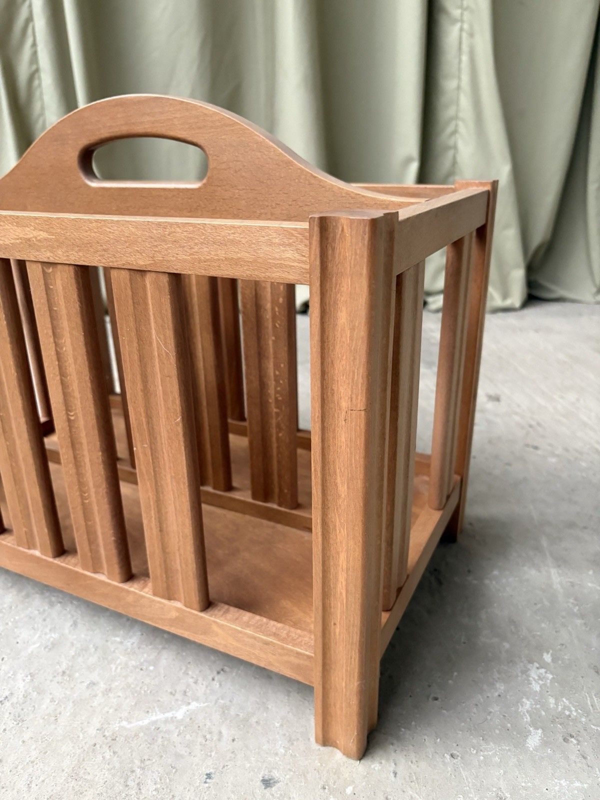 Vtg Mid Century Magazine Rack Records Vinyl Danish Scandi Retro R952 photo vinterior
