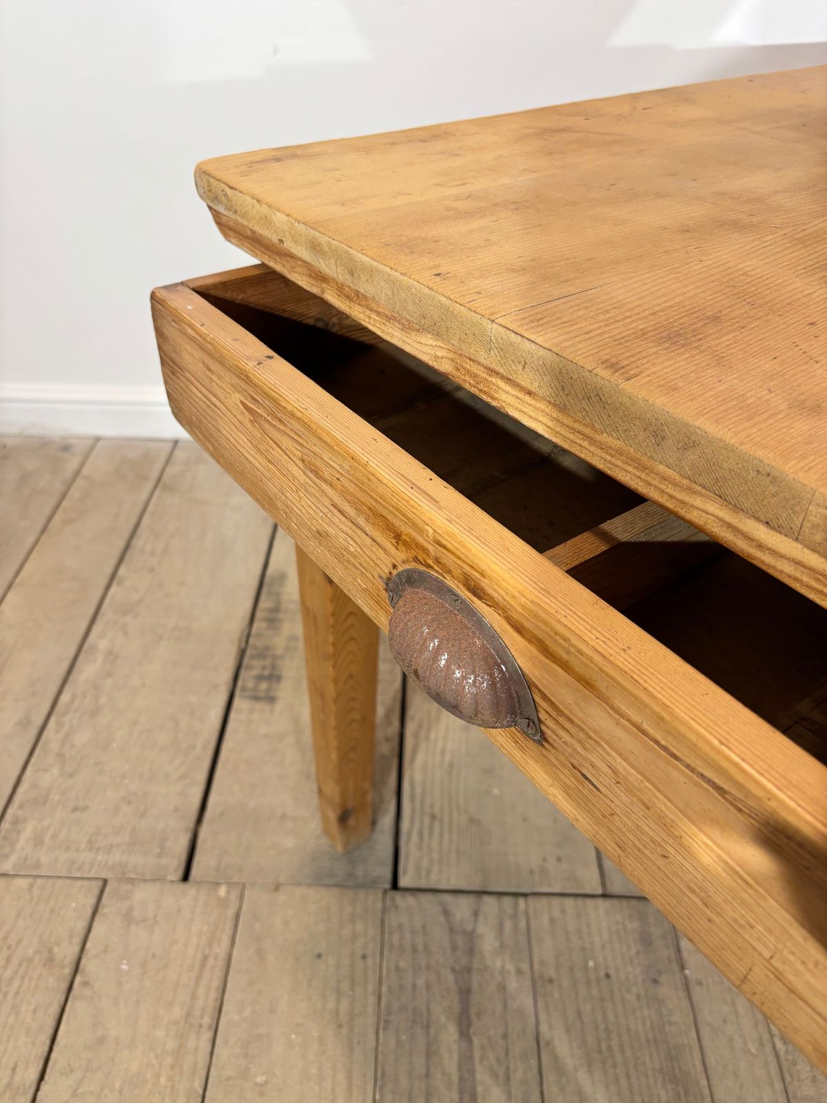 Antique Pine Country Farmhouse Kitchen Dining Table photo Furniture