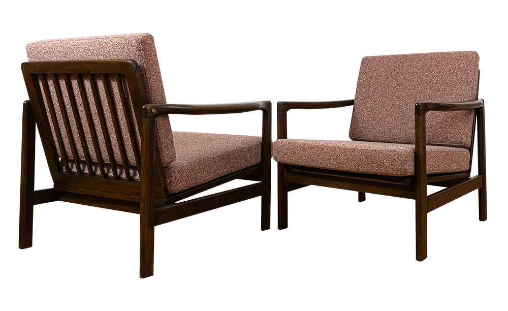 Mid Century Armchairs By Zenon Bączyk, 1960's, Set Of 2