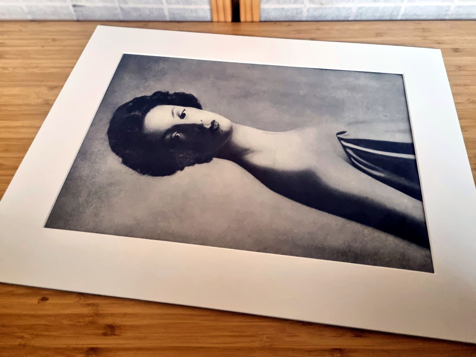 Vintage Fashion Photography Magazine Print, Richard Avedon Marella Agnelli, 1953 Portrait, 1960s Page, Large Format, New York Black & White photo Art