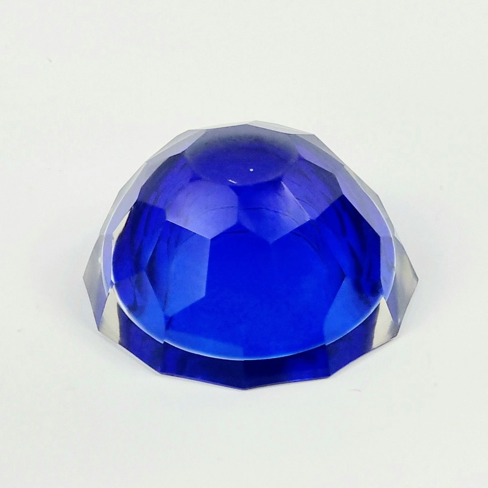Large Sommerso Faceted Murano Glass Bowl/Catch All By Mandruzzato, Italy, 1970s photo vinterior