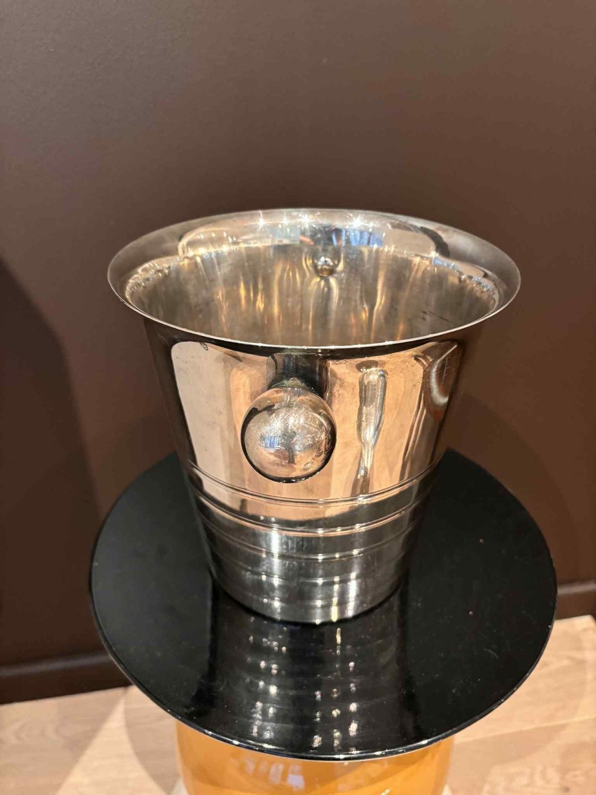Home Decor Champagne Bucket Silver Plated Art Deco Style Bar Cart Decor Christmas Table Wine Chiller Cooler Gift For Wedding Gift Man Cave photo