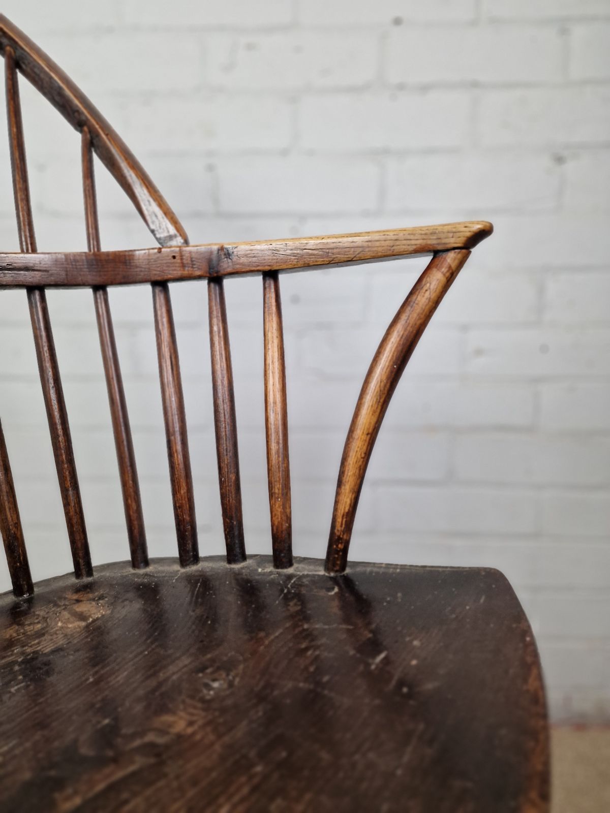 Windsor Chair In Ash And Elm   Early 19th Century (Circa 1806) photo vintage