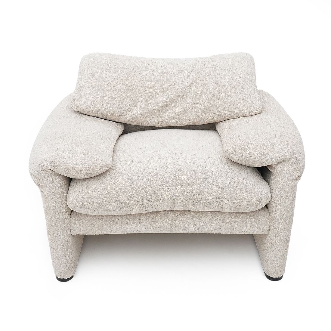 “Maralunga” Armchair With Pouf By Vico Magistretti For Cassina, 1970s photo 5065.0