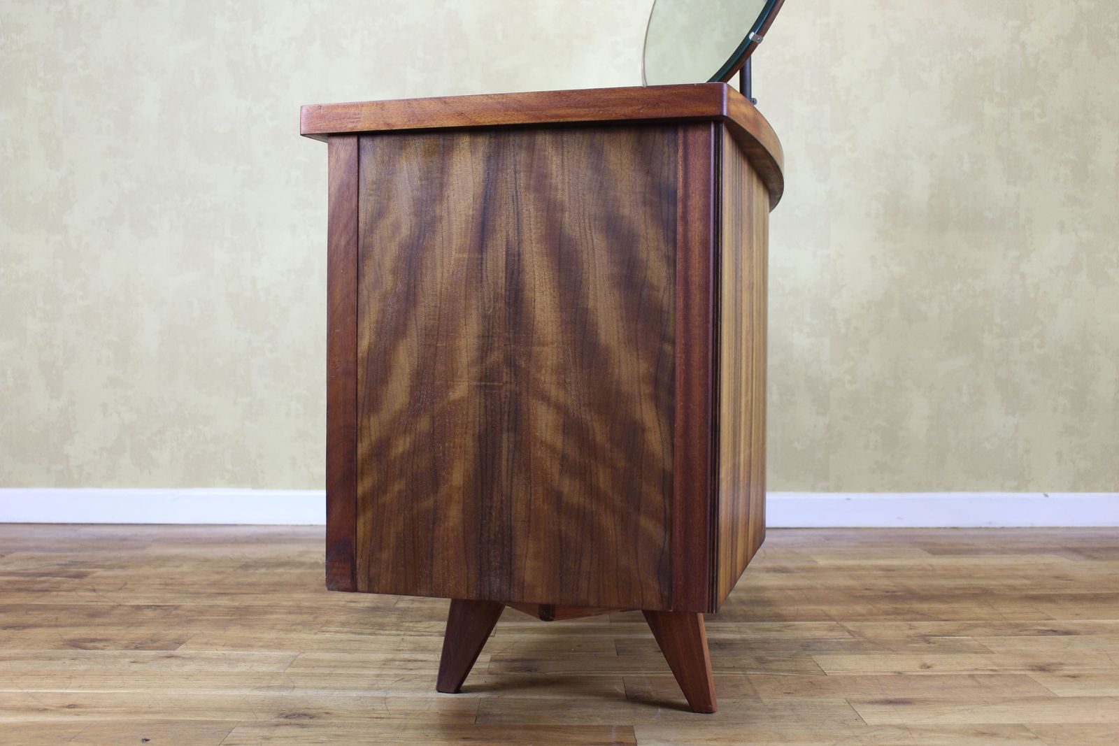 Mid 1950’s Dark Walnut Large Dressing Chest photo vintage