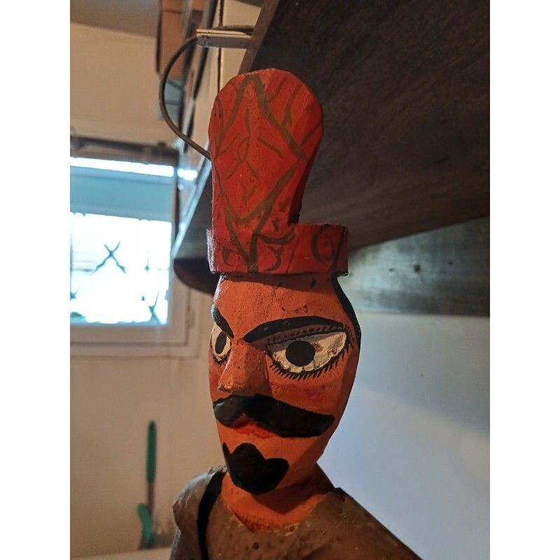 Ancient Asian Minor Puppet "Warrior" photo vintage