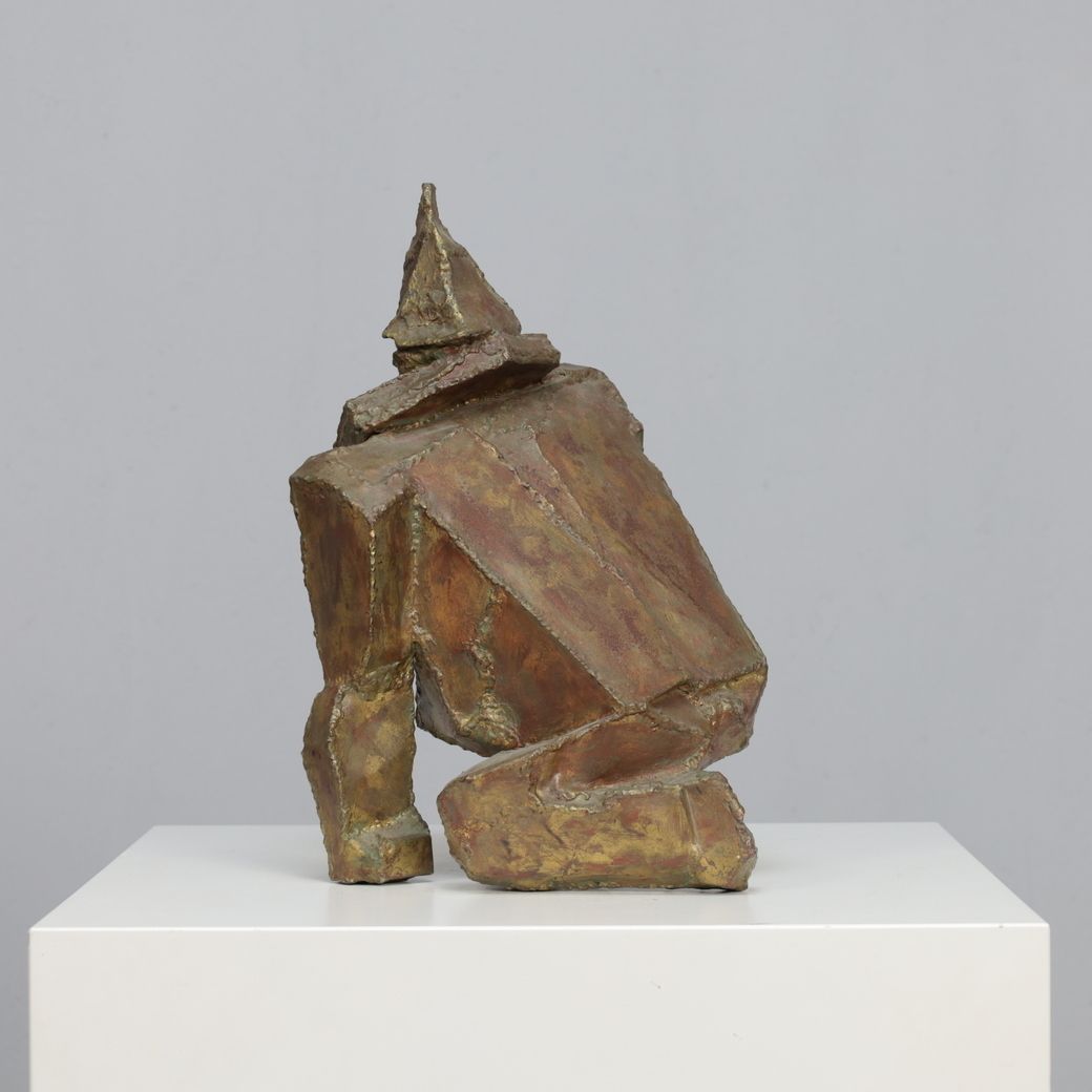 “Starke Jâan” Sculpture In Welded Steel By Louk Van Meurs, Netherlands, C. 1970s photo Art