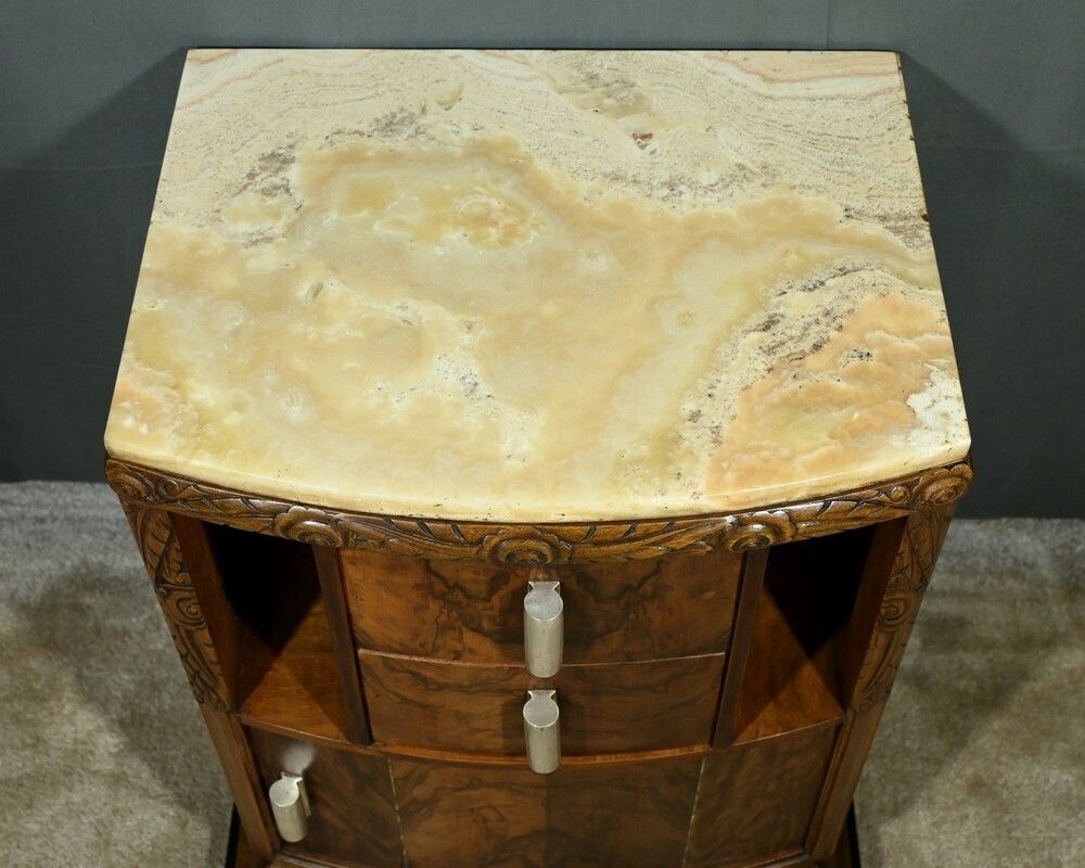Walnut Burl Bedside Table, Art Deco – 1930 photo 660.0