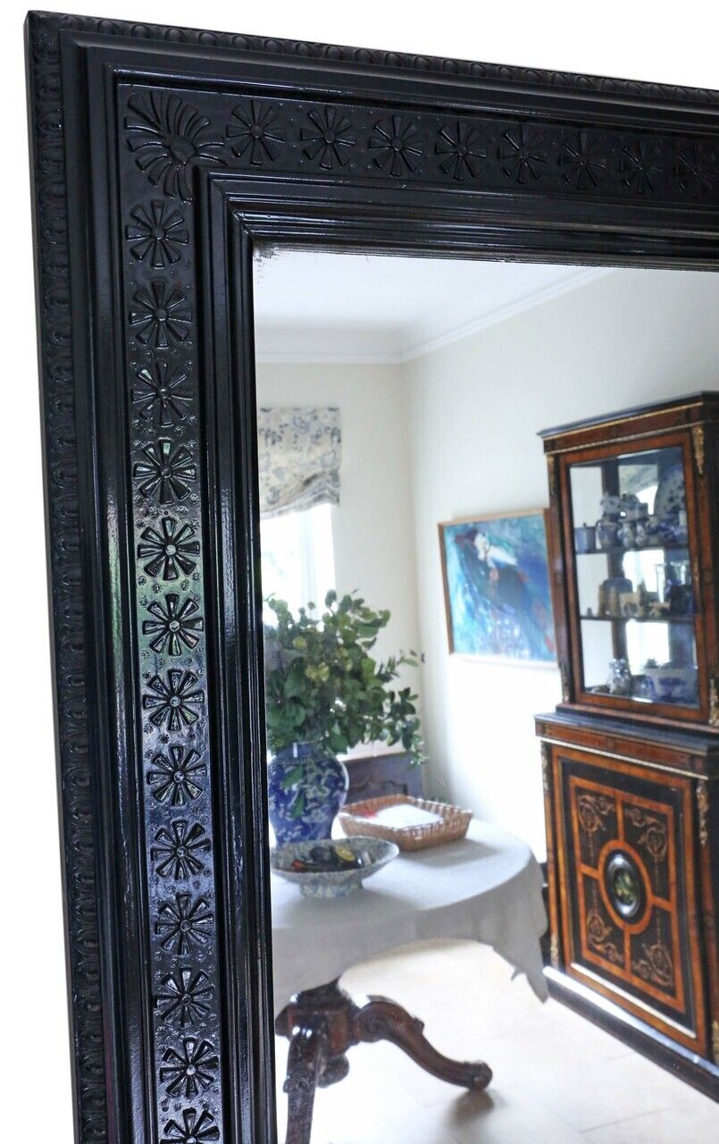 Antique Late 19th Century Very Large Floor Or Overmantle Wall Mirror – Fine Quality photo 2995.0