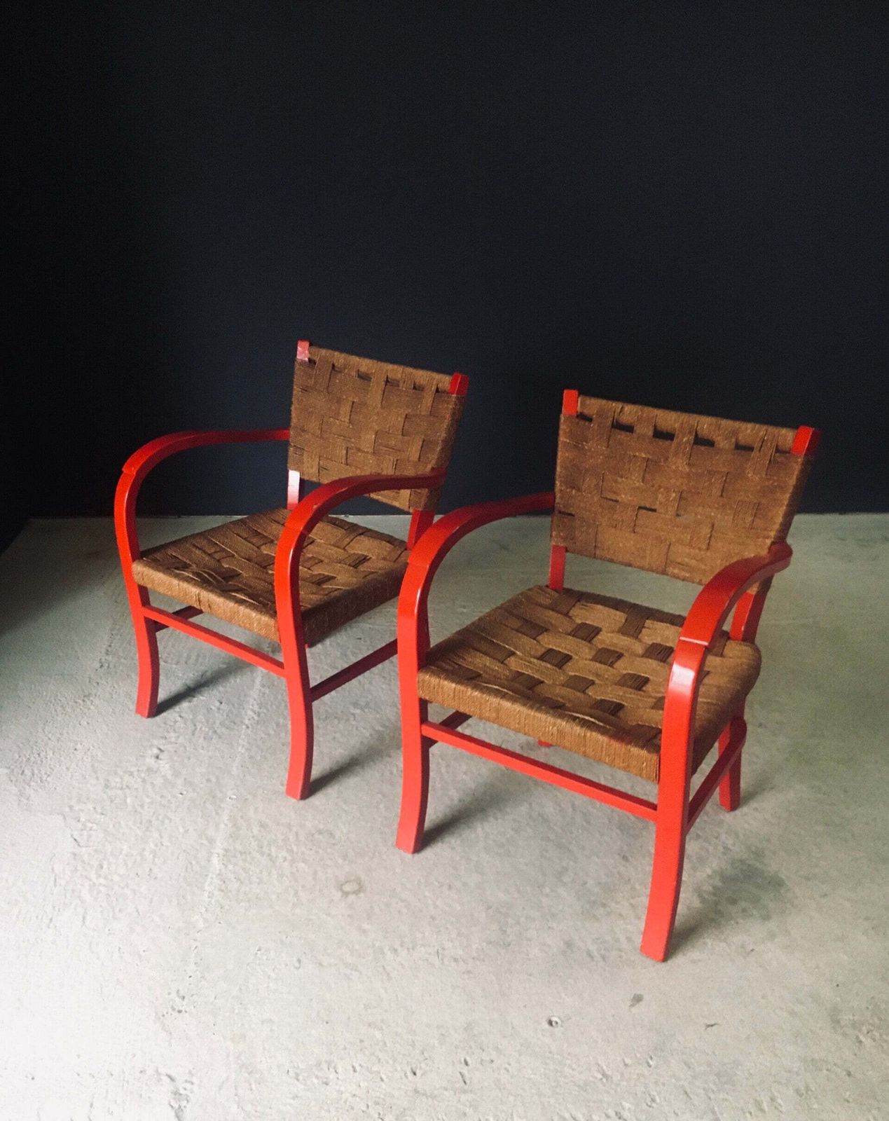 Mediterrane Design Fauteuils, Set Van 2 – Frankrijk, Ca. Jaren 1950 photo Meubels
