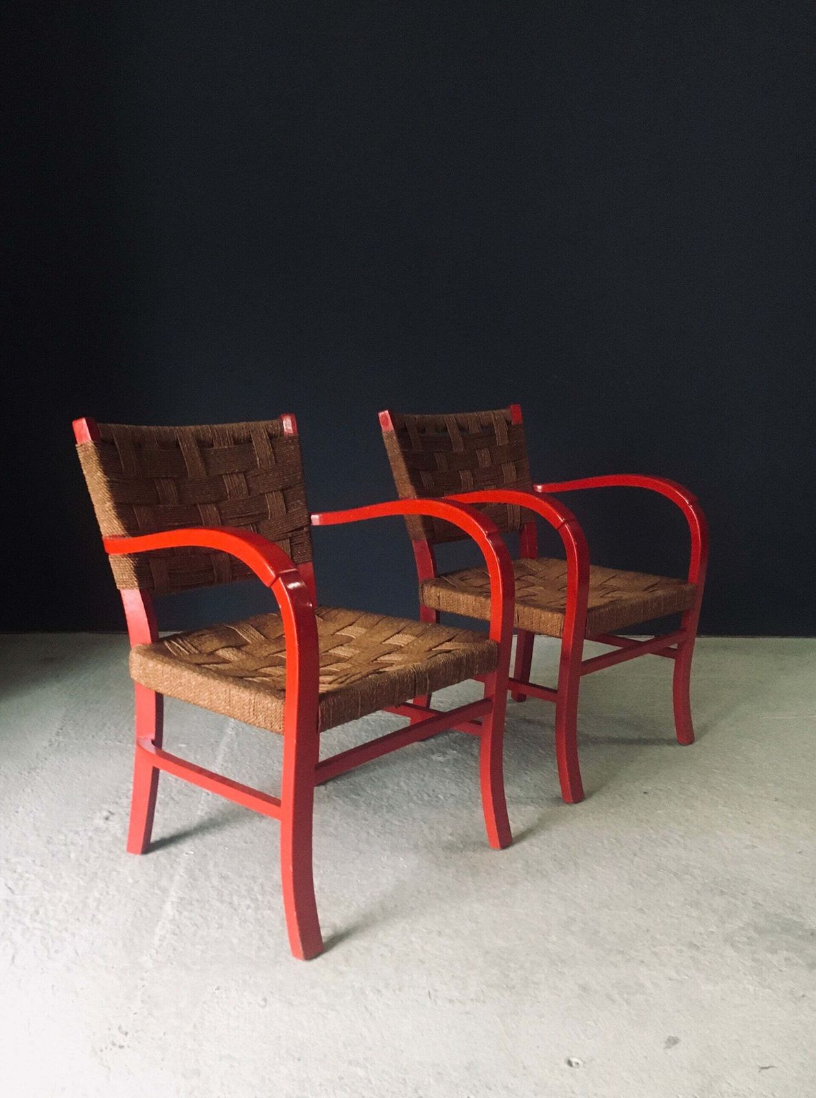 Mediterrane Design Fauteuils, Set Van 2 – Frankrijk, Ca. Jaren 1950 photo vinterior