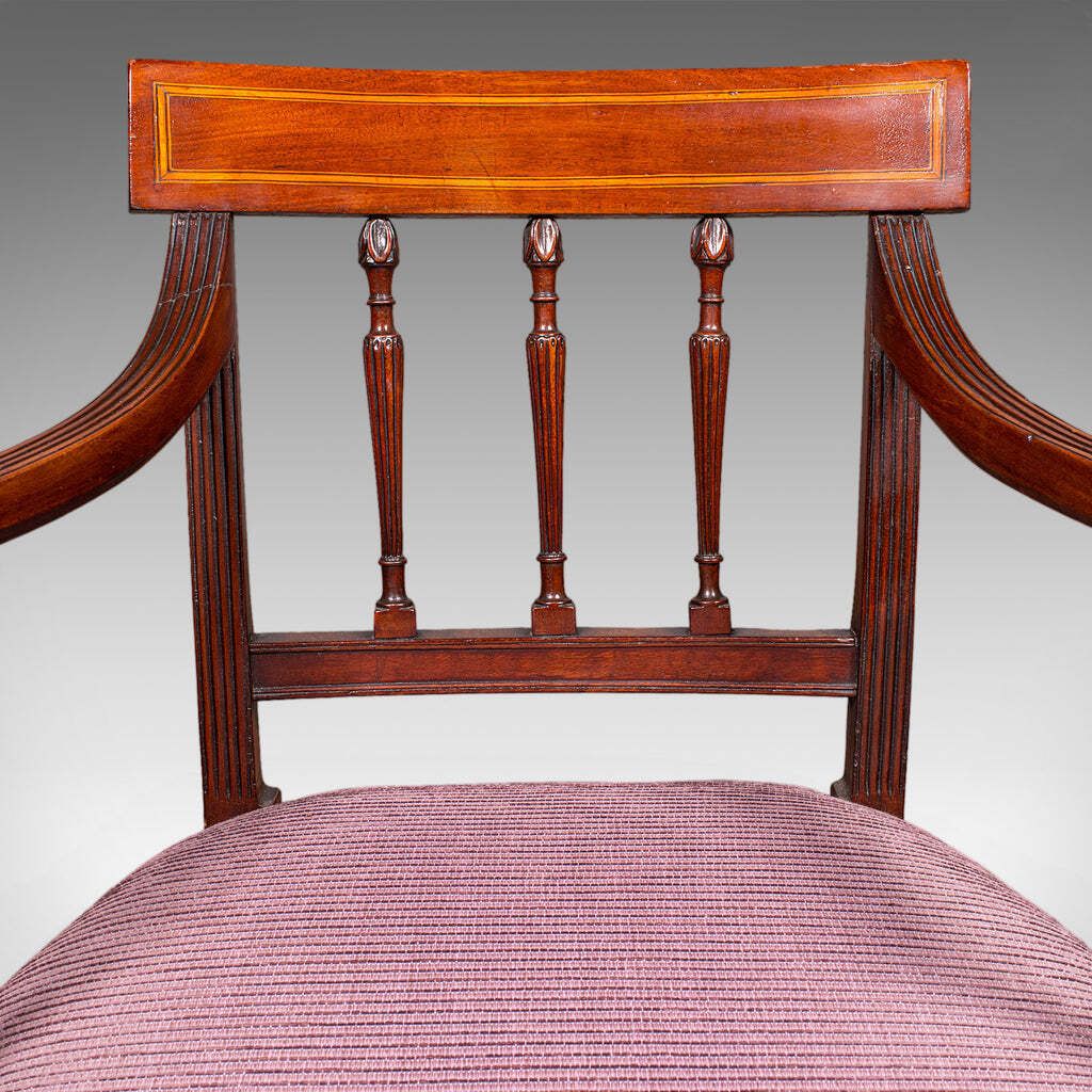 Antique Morning Room Chair, English, Desk, Elbow Seat, Reception Hall, Regency photo buy