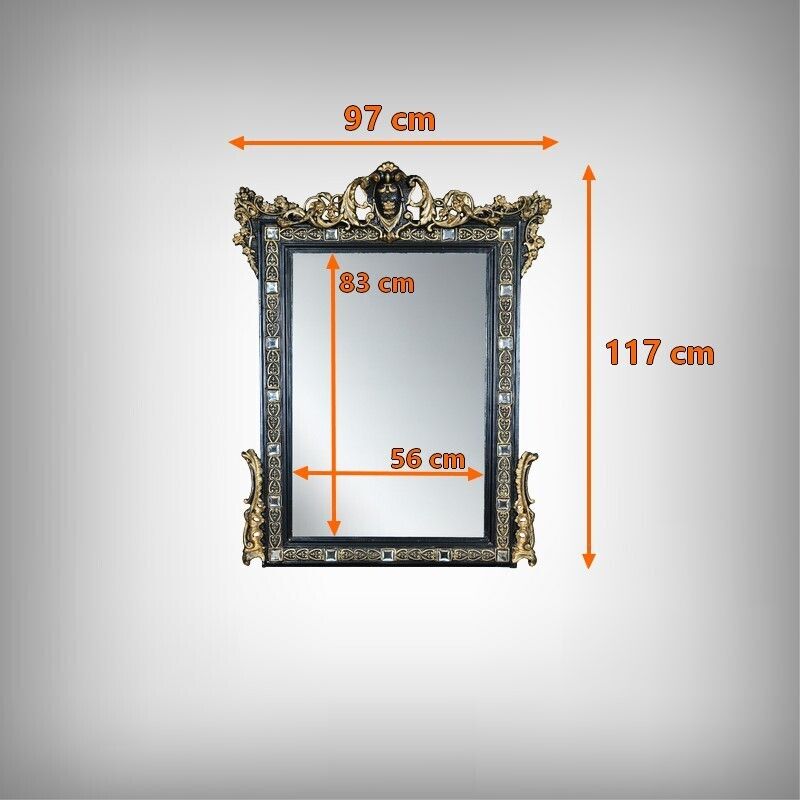 photo buy Important Mirror With Pediment, Napoleon III Period – 2nd Half Of The 19th Century