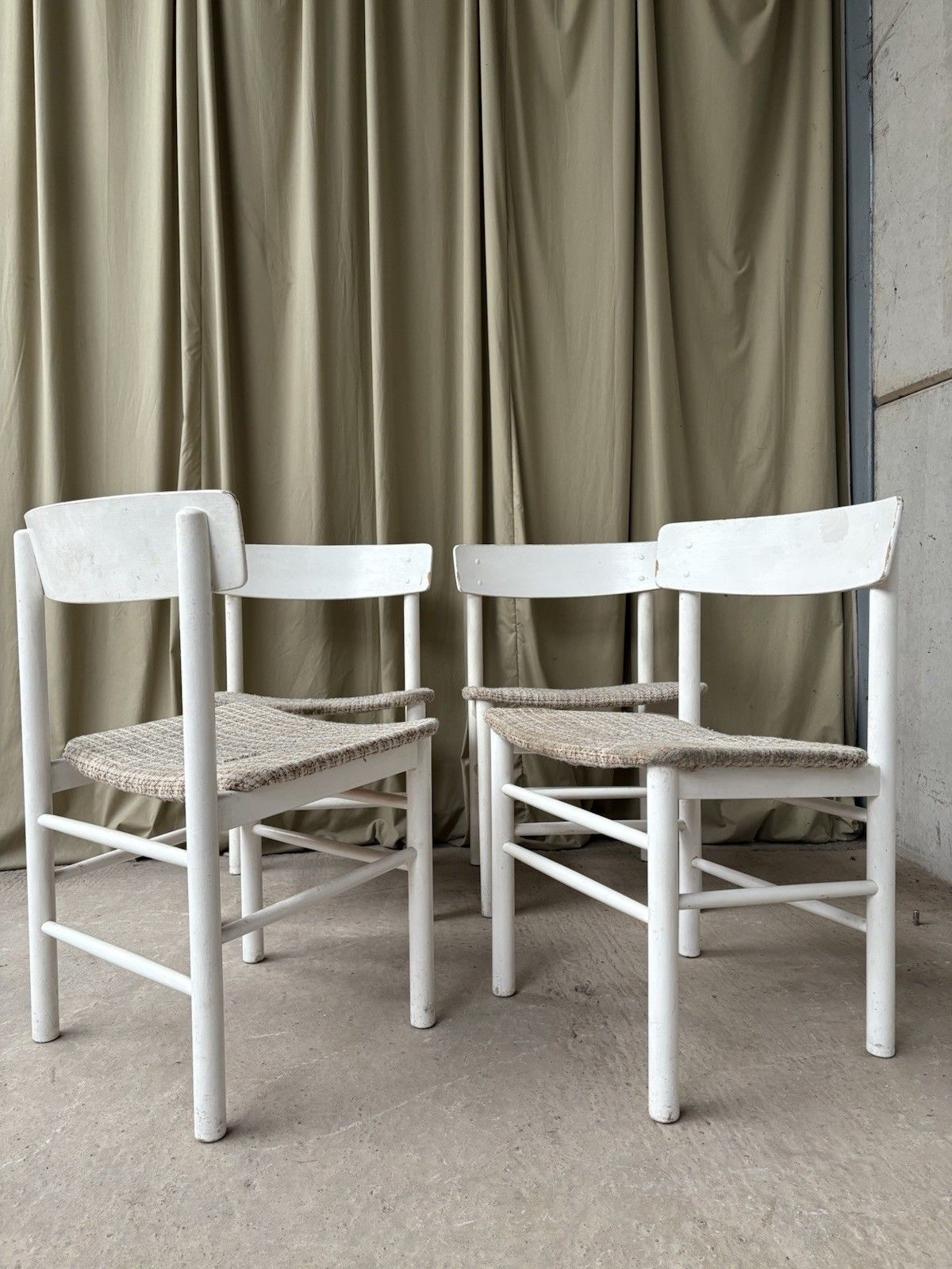 Vtg Mid Century Set Of 4 Dining Chairs Danish Scandi Retro R954 photo 212.75