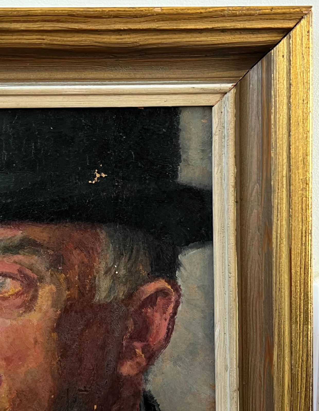 Carl Felkel (Austrian, 1896 1980)mid 20th Century Portrait Of A Man In A Bowler Hat Framed Oil Painting1953 photo for sale