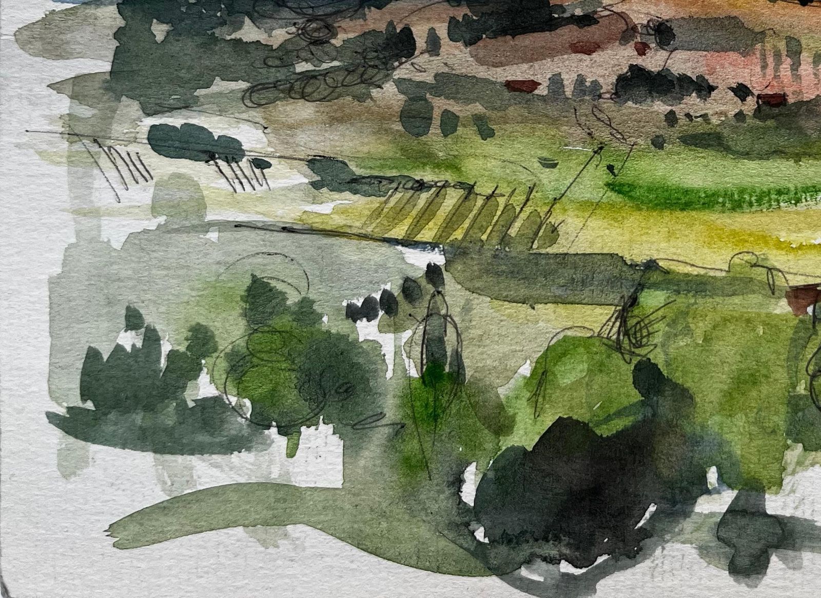 Pierre Neveurolling Provence Hills With Distant Tower And Verdant Fields French Landscape photo vinterior