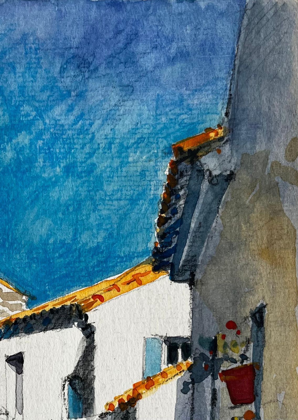 Pierre Neveusunlit Cucuron Mediterranean Alleyway Whitewashed Houses French Village photo Art
