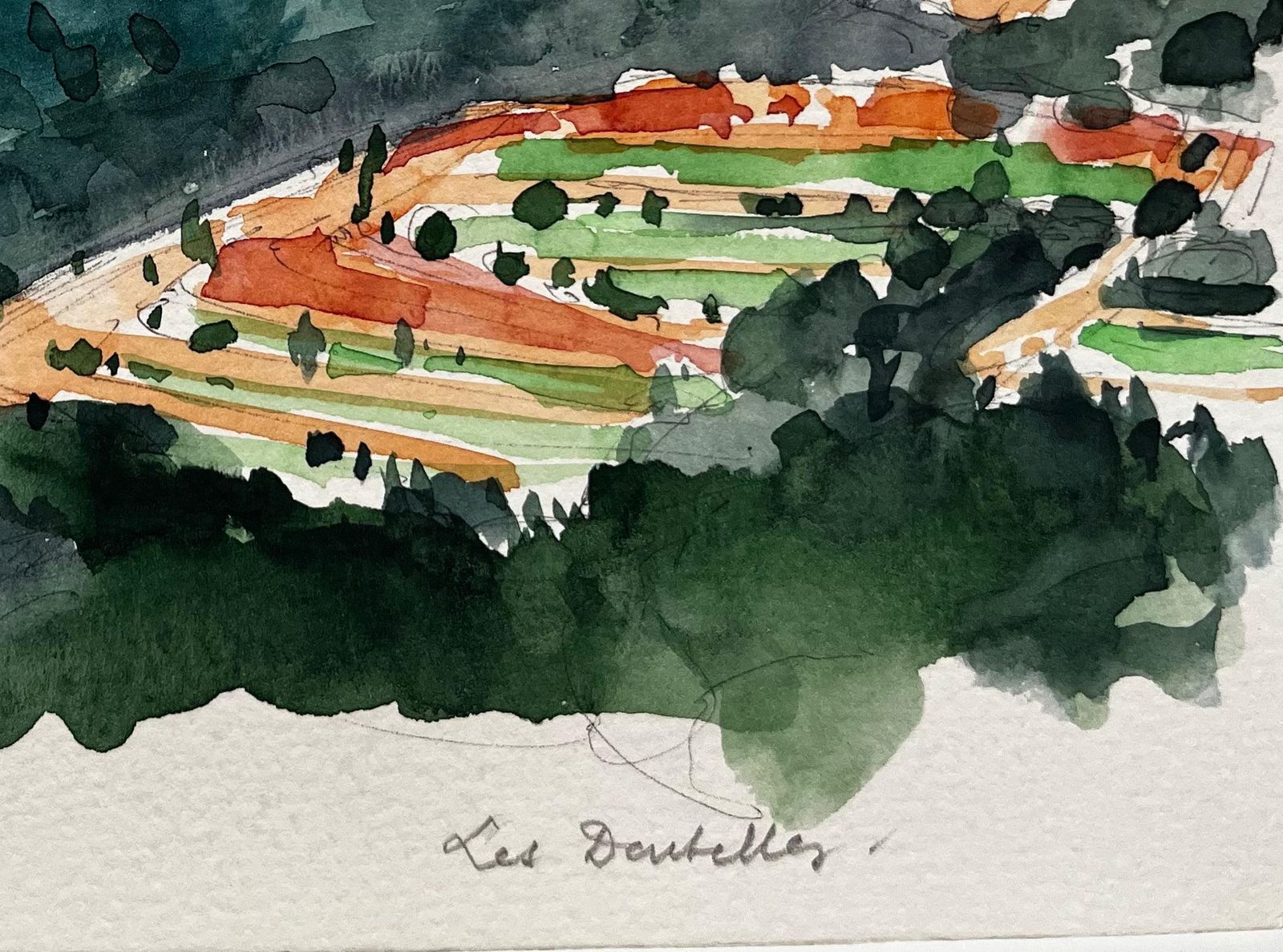 Pierre Neveules Dentelles Provençal Landscape Rolling Hills Vineyards And Mountains photo Art