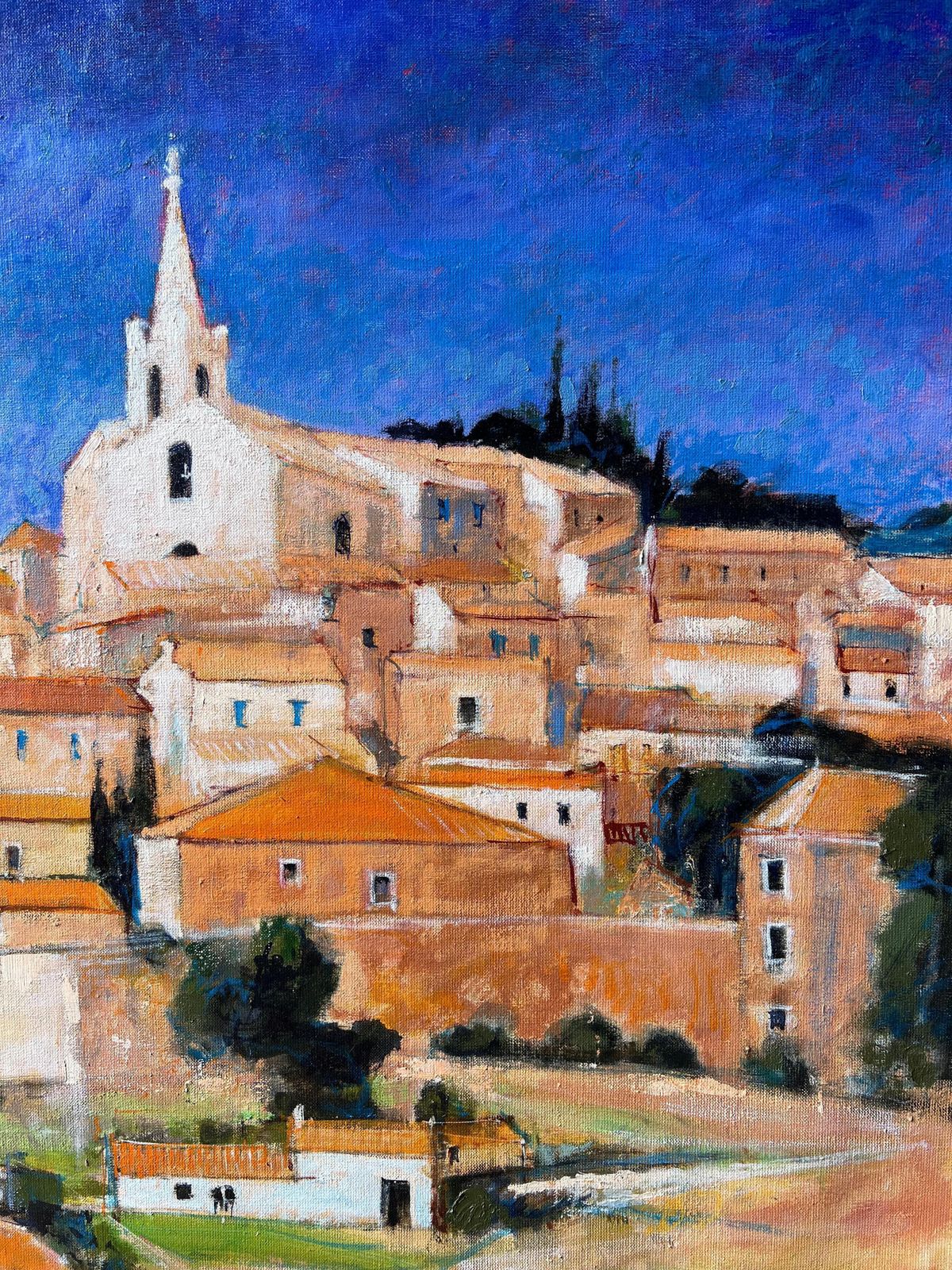 Pierre Neveuhuge French Contemporary Oil Painting Bonnieux Luberon Provence Village photo Art