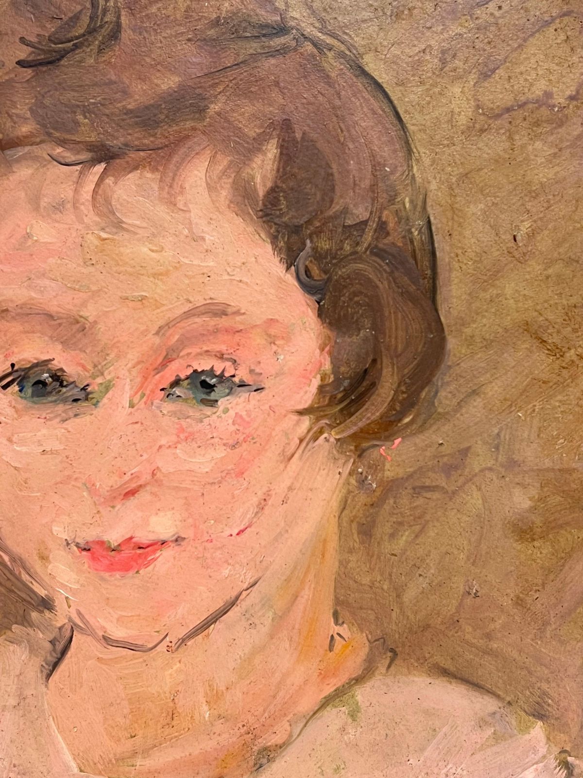 Suzanne Dinkes1930's French Oil Painting Double Sided Portrait Painting Of Woman1930's photo Art