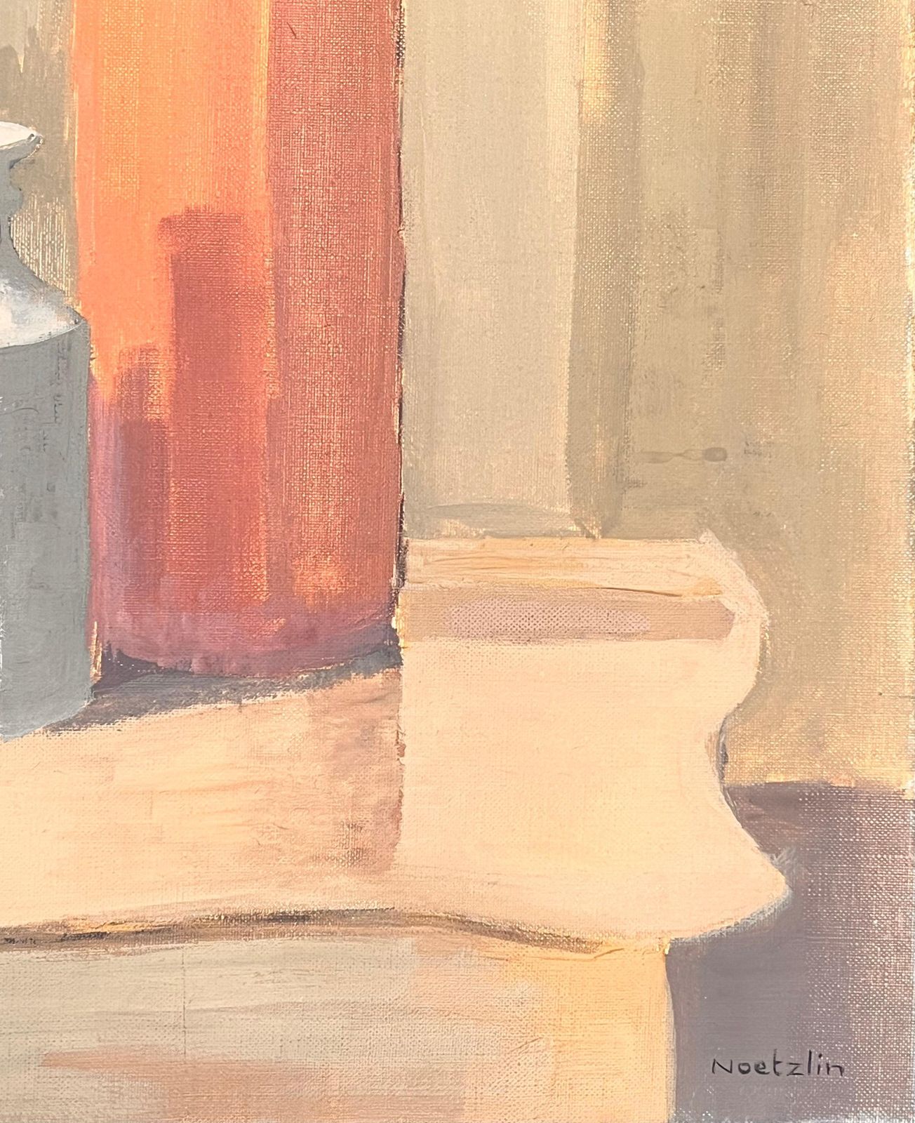 Laure Noetzin Azam (French 1929 2024)fine 20th Century French Modernist Oil Painting Still Life Bottles & Vases photo vinterior