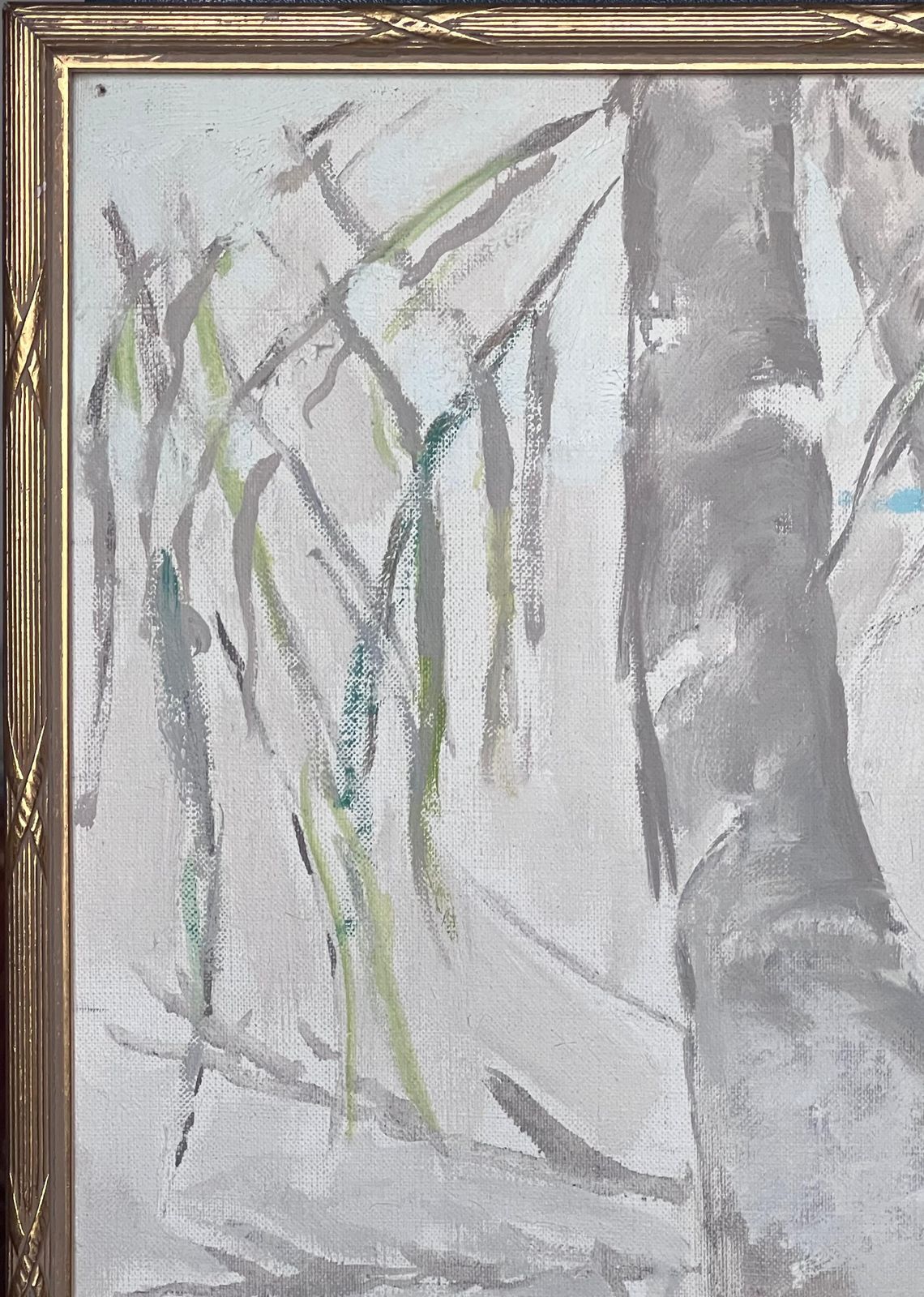 Laure Noetzin Azam (French 1929 2024)modernist 20th Century French Oil Painting Trees In Tropical Coastal Landscape photo vinterior