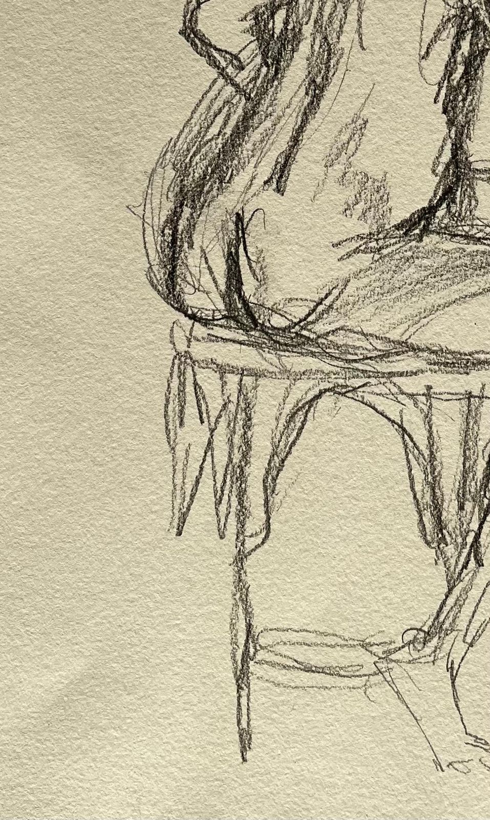 Minty Ramseyseated Back View Nude Female Figure Drawing Expressive Gestural Pencil Study2025 photo vinterior
